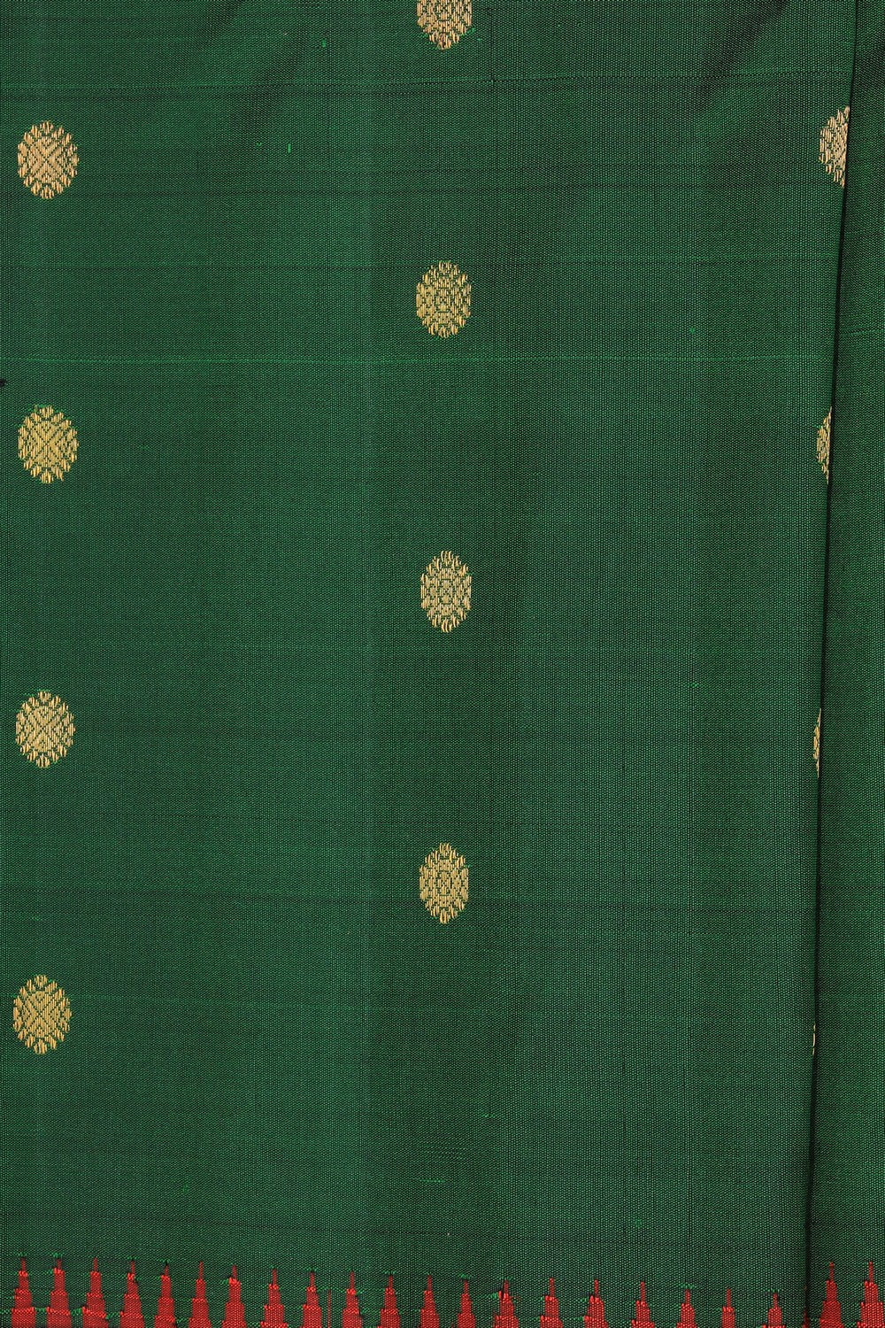 Kalanjali Gadwal Silk Green Saree – Women's - view 2