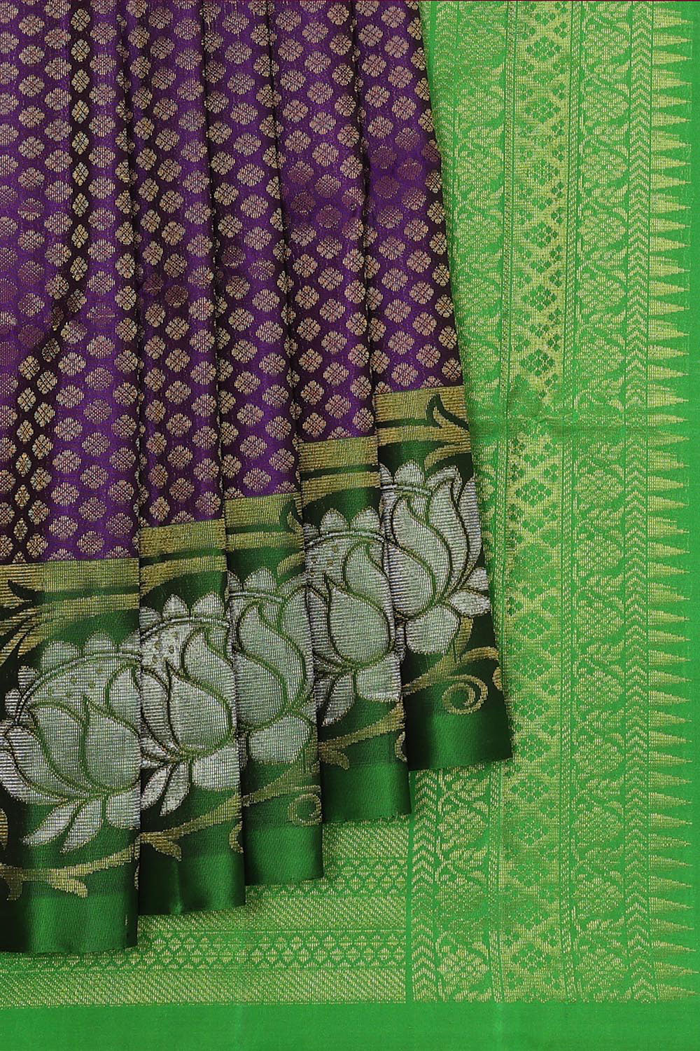 Kalanjali Gorgeous Violet Saree – Women's