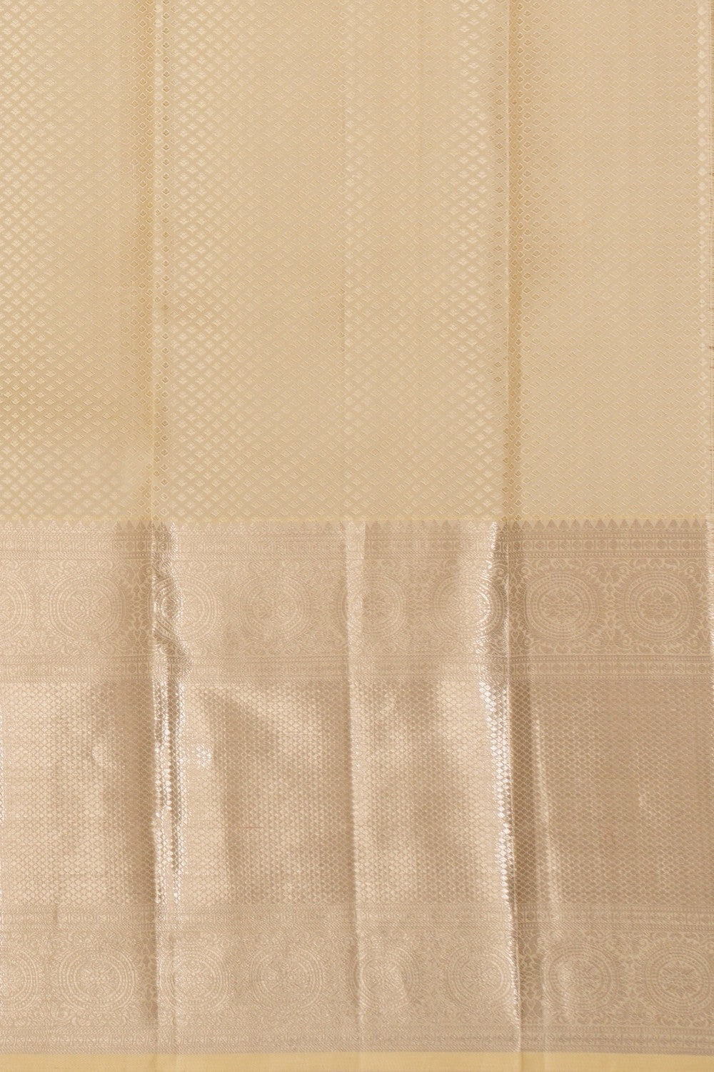 Kalanjali Kanchipattu Brocade Cream Saree – Women's - view 4