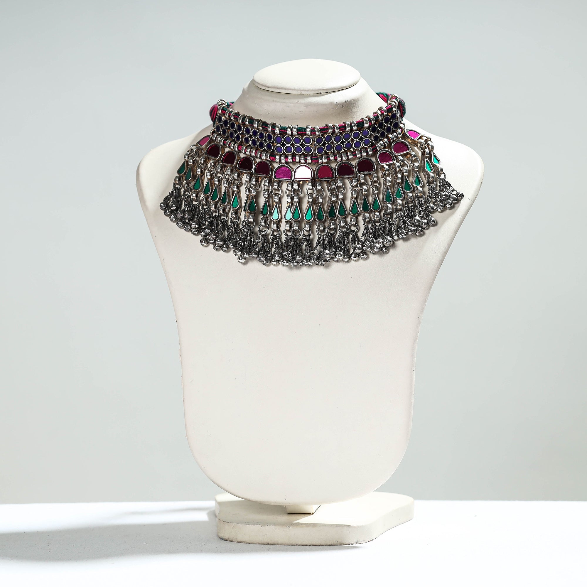 ITOKRI CRAFTS INITIATIVE Antique Glass Encrusted Tribal GS Necklace