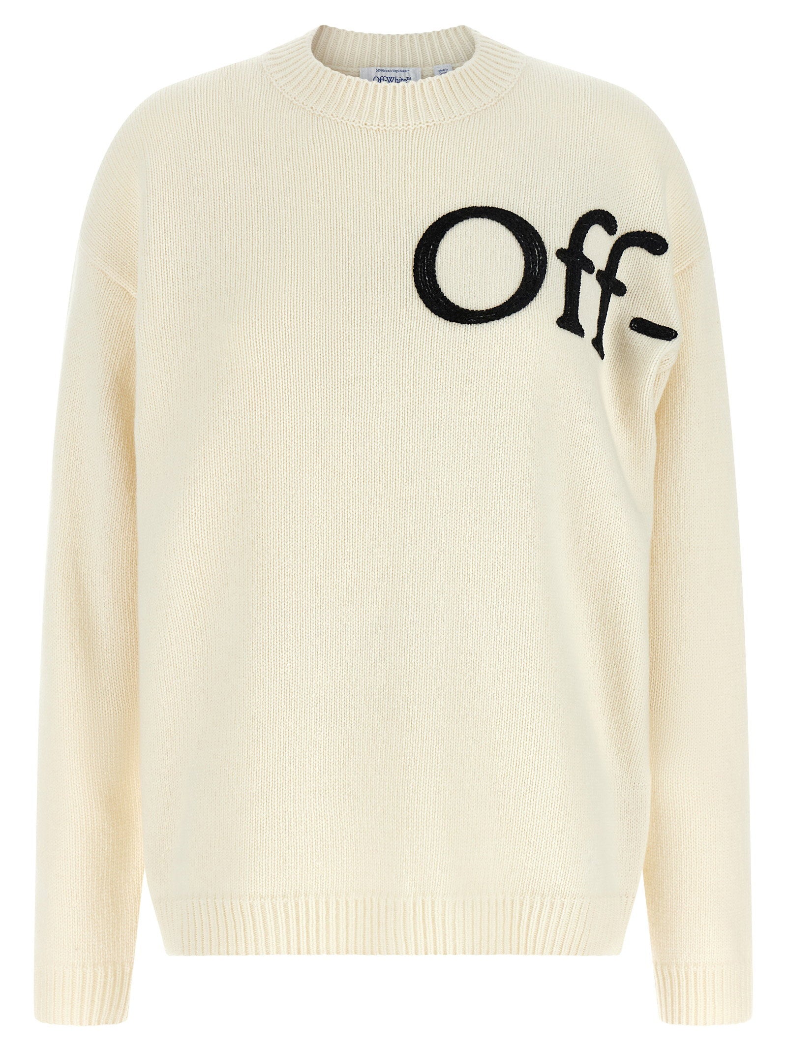 Off White Bookish Shared Sweater – 80% wool, 20% polyamide