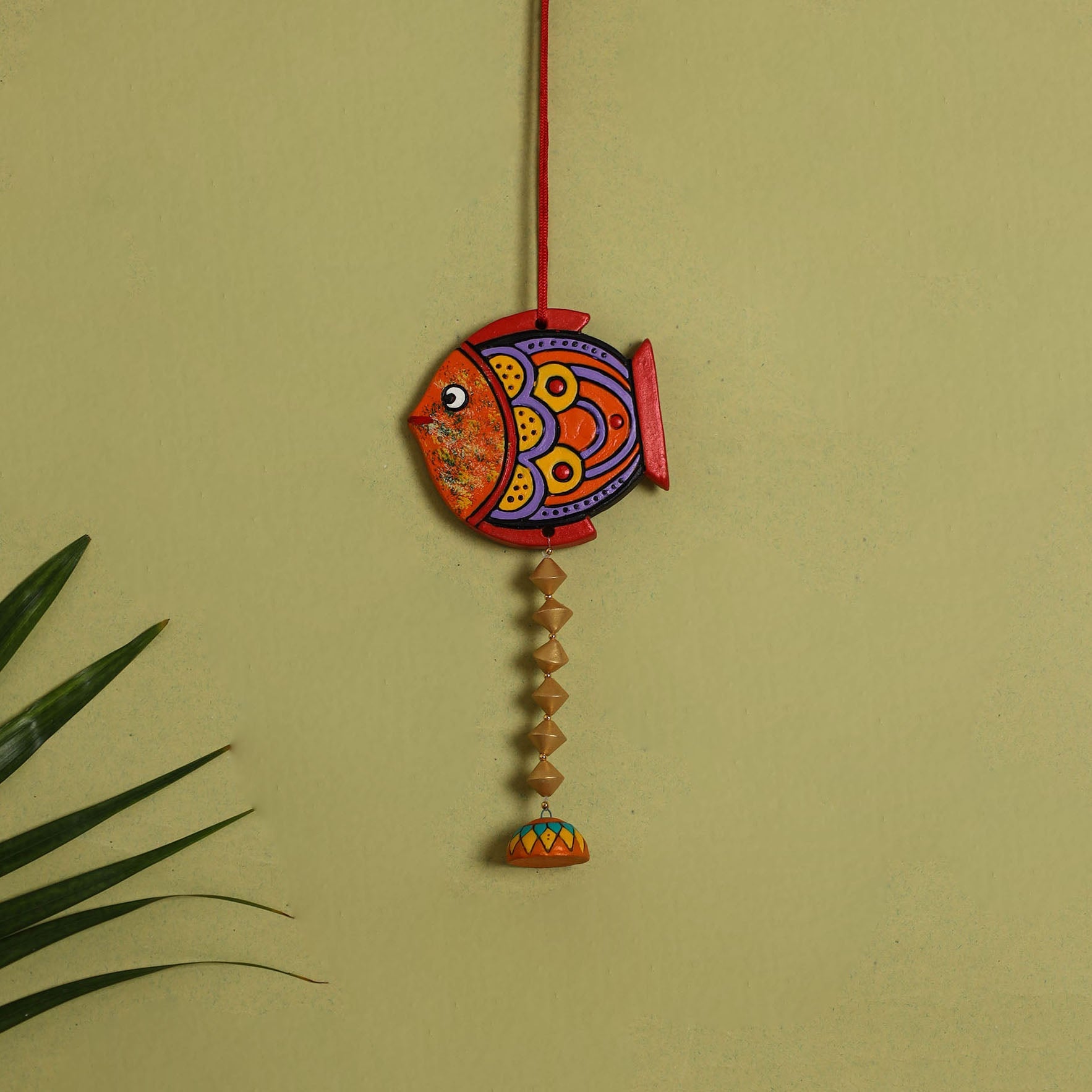 KHUSHBASH - HAPPY LOOM OF EAST Bishnupur Handpainted Terracotta Wall Hanging 83