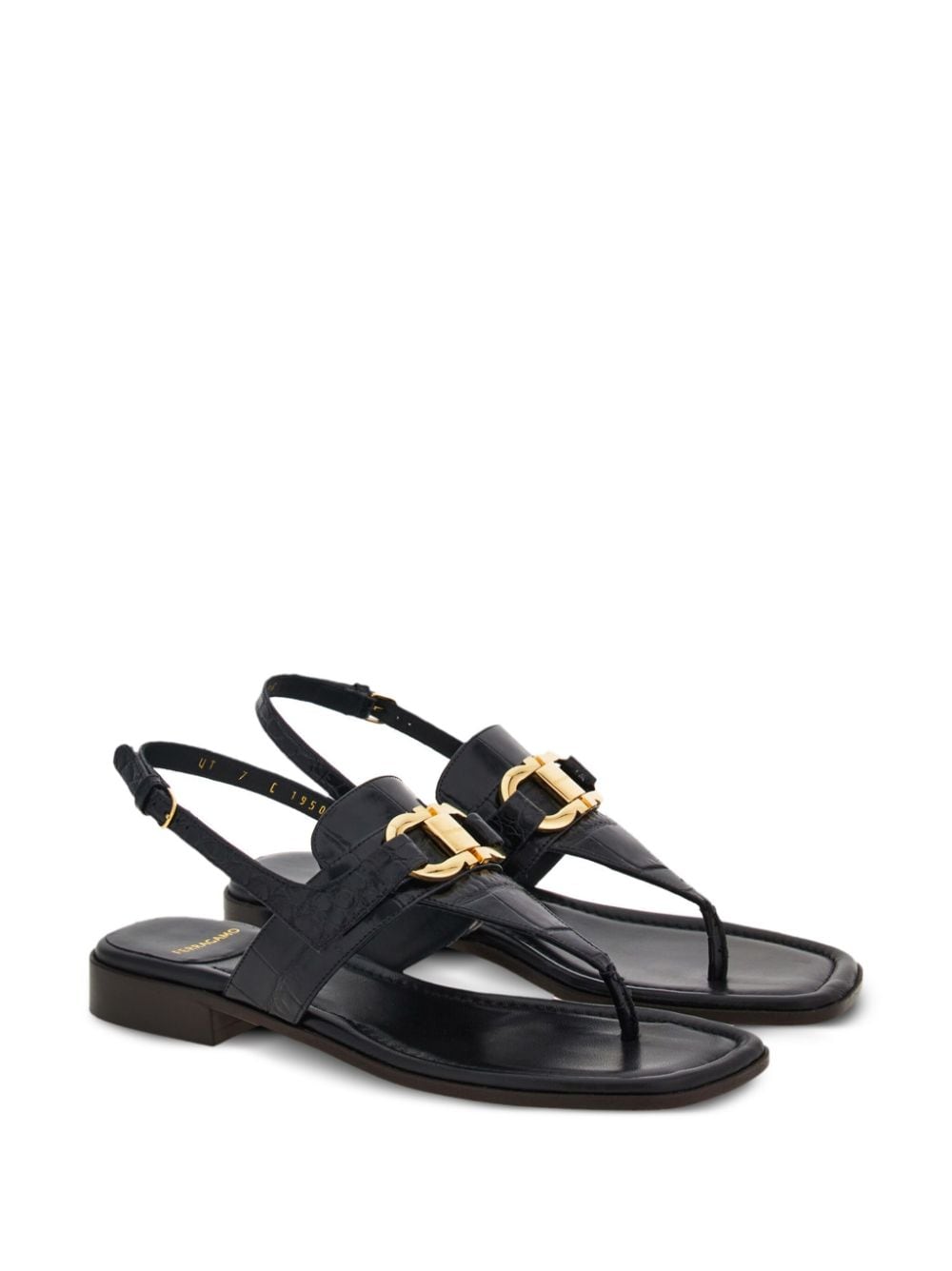 Ferragamo Gancini-buckle Leather Sandals - view 2