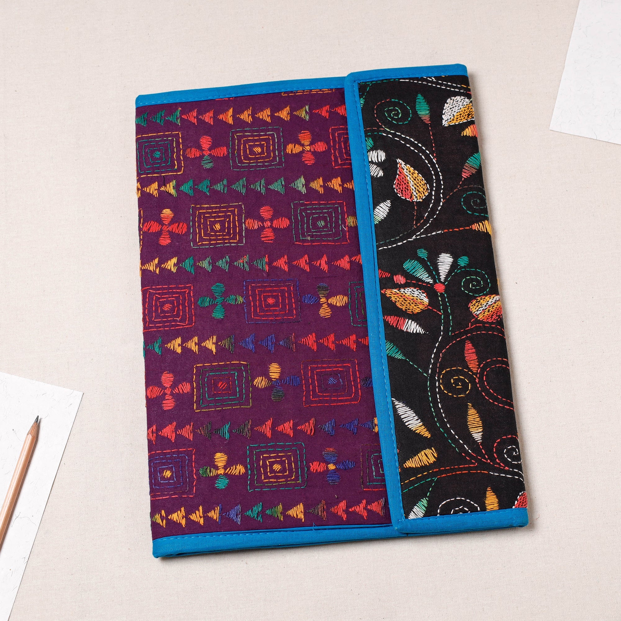 ASALKAAR Bengal Kantha Work Handcrafted File Folder