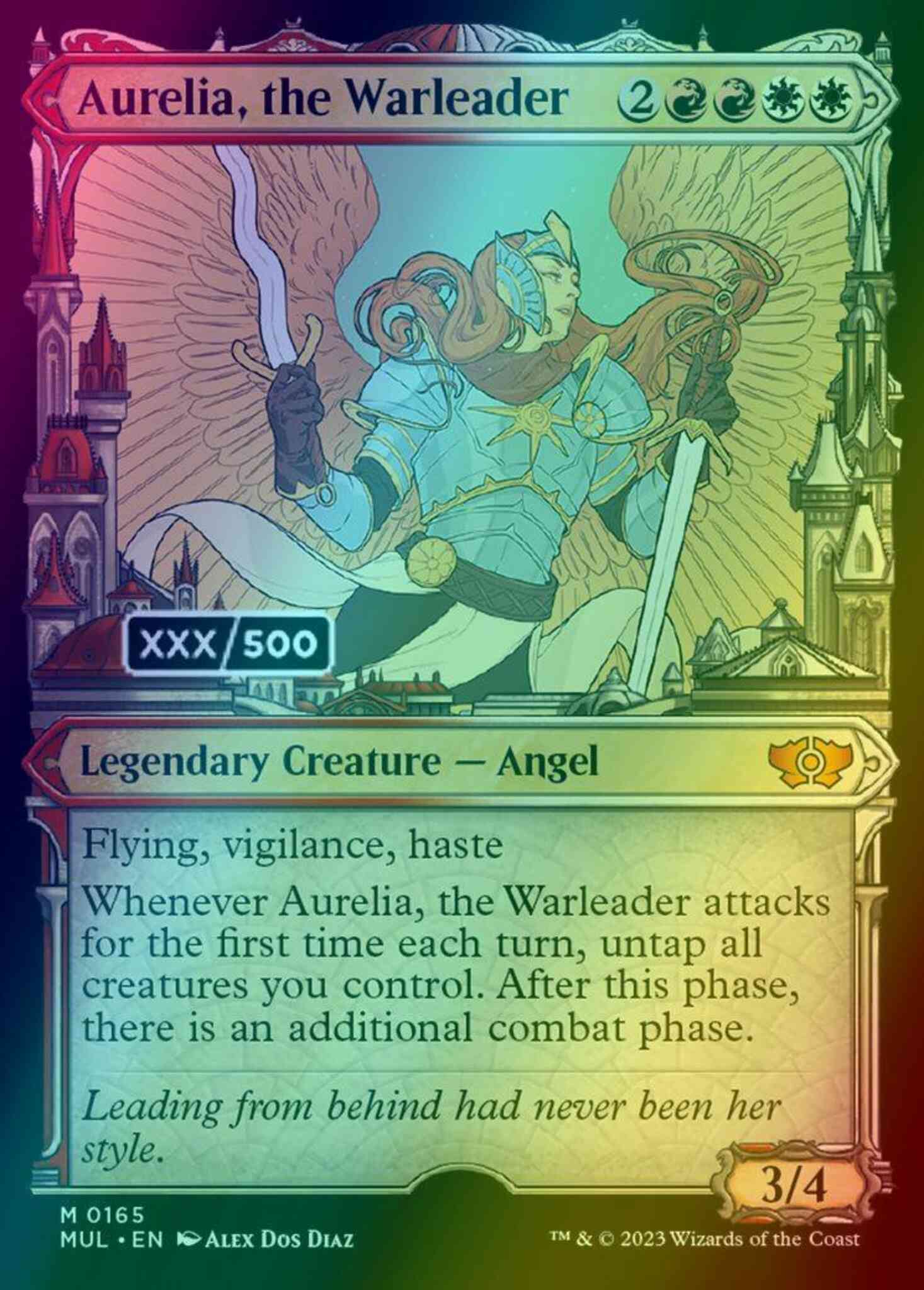 Aurelia the warleader – Magic Aurelia, the Warleader - Serial Numbered [165z] [Planar Showcase] [Multiverse Legends] [Foil]