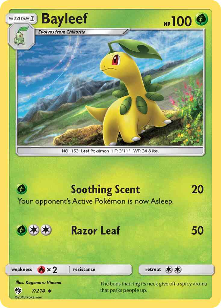Uncommon sm8-7 reverse – Pokémon Bayleef - 7/214 - Uncommon [sm8-7] [Reverse Holo]