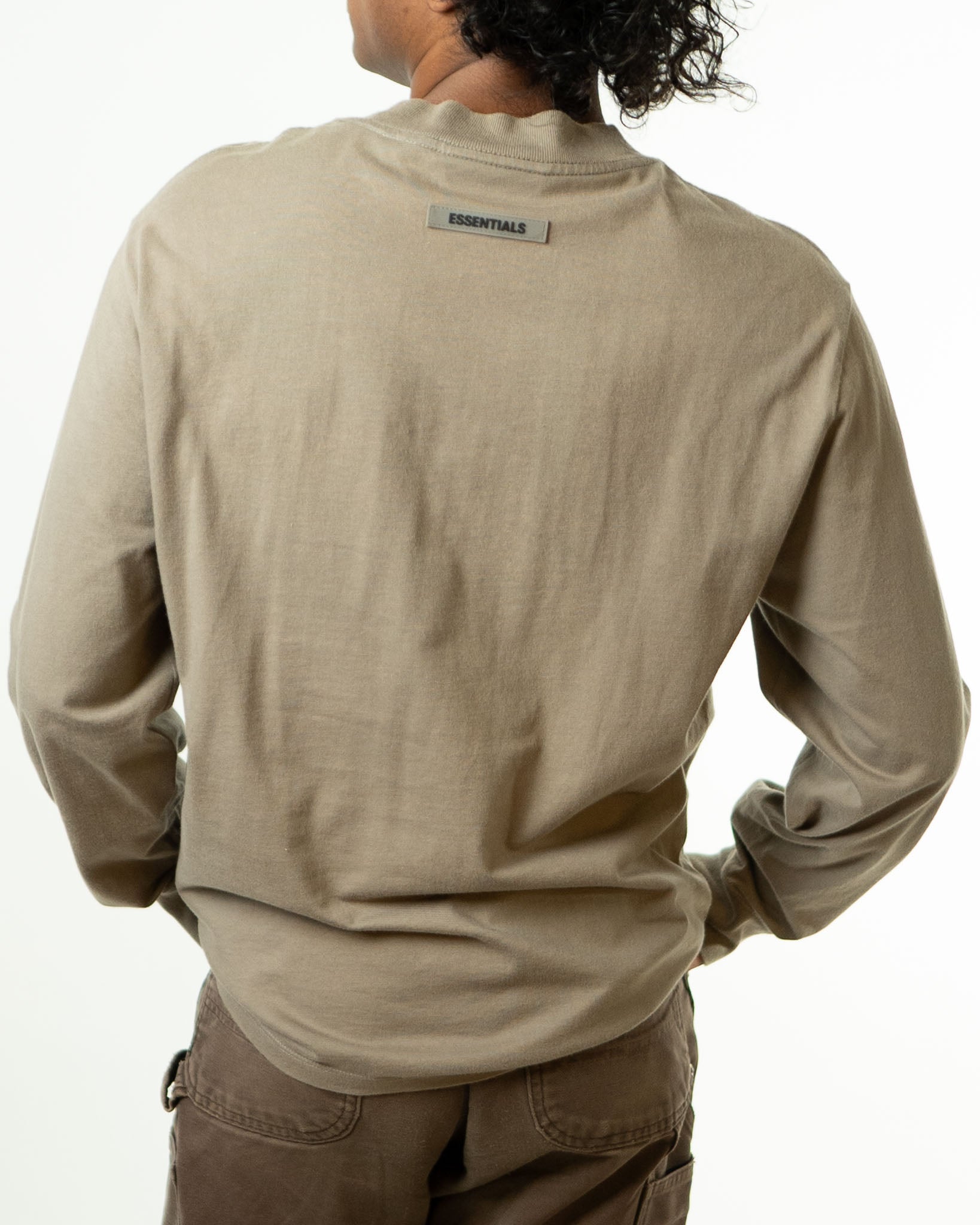 Fear Of God Essentials SS22 Long Sleeve T-Shirt 'Dark Oatmeal' - view 4