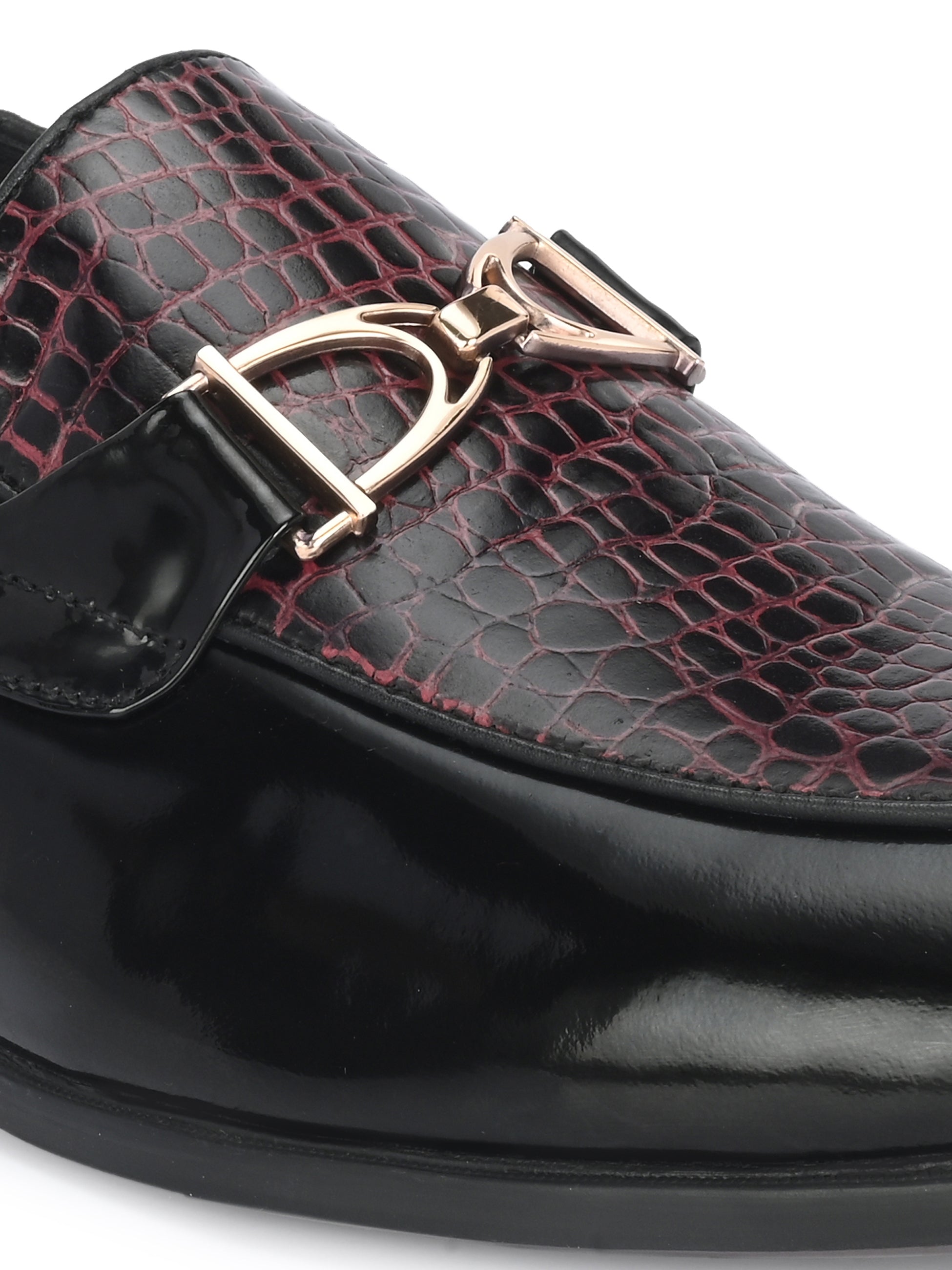 Egoss Shoes Egoss Platinum Buckled Loafers For Men - view 2