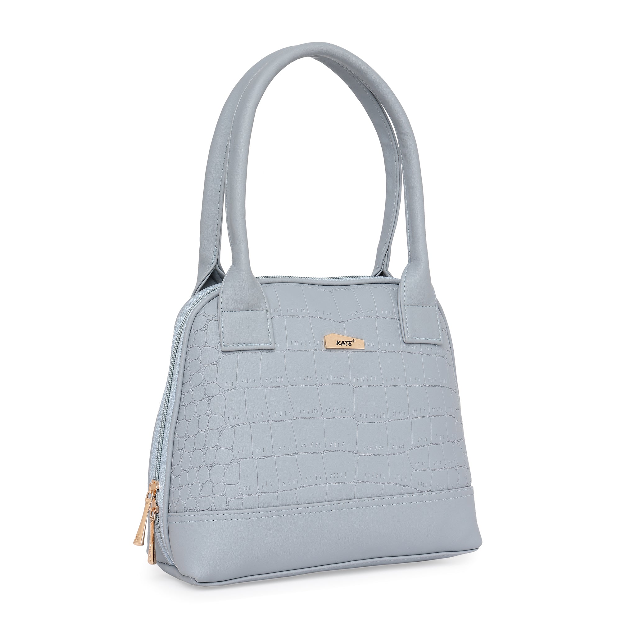 Peachmode Seller Grey Women Vegan Leather Handbag With Belt - view 2
