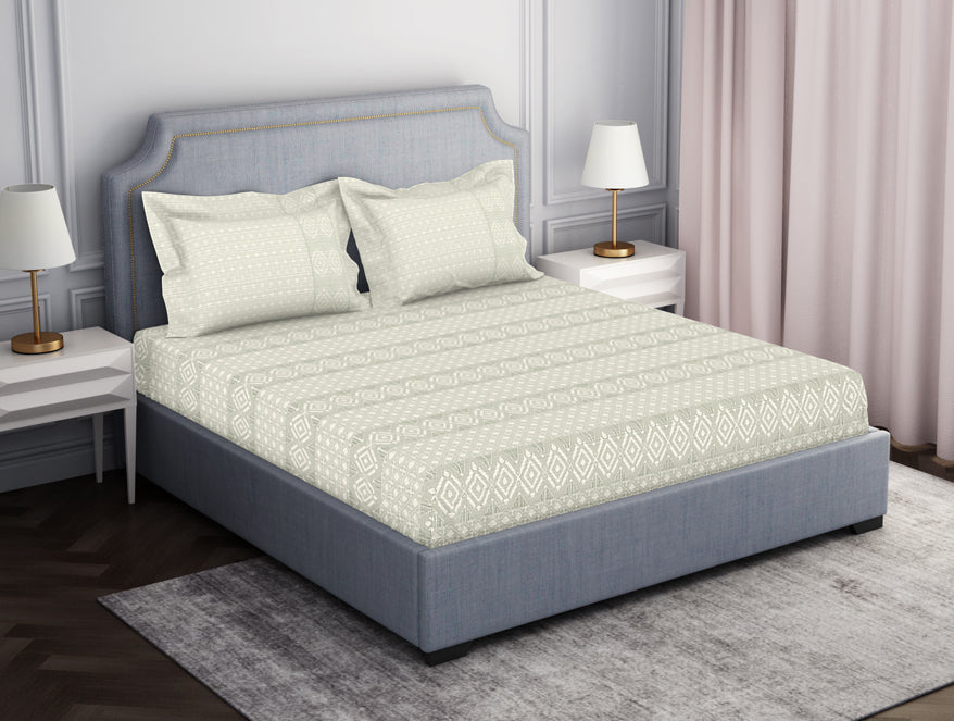 Spaces India Tonalelgence Geometric 100% Cotton Fitted Queen - Essentials by Spaces - view 2