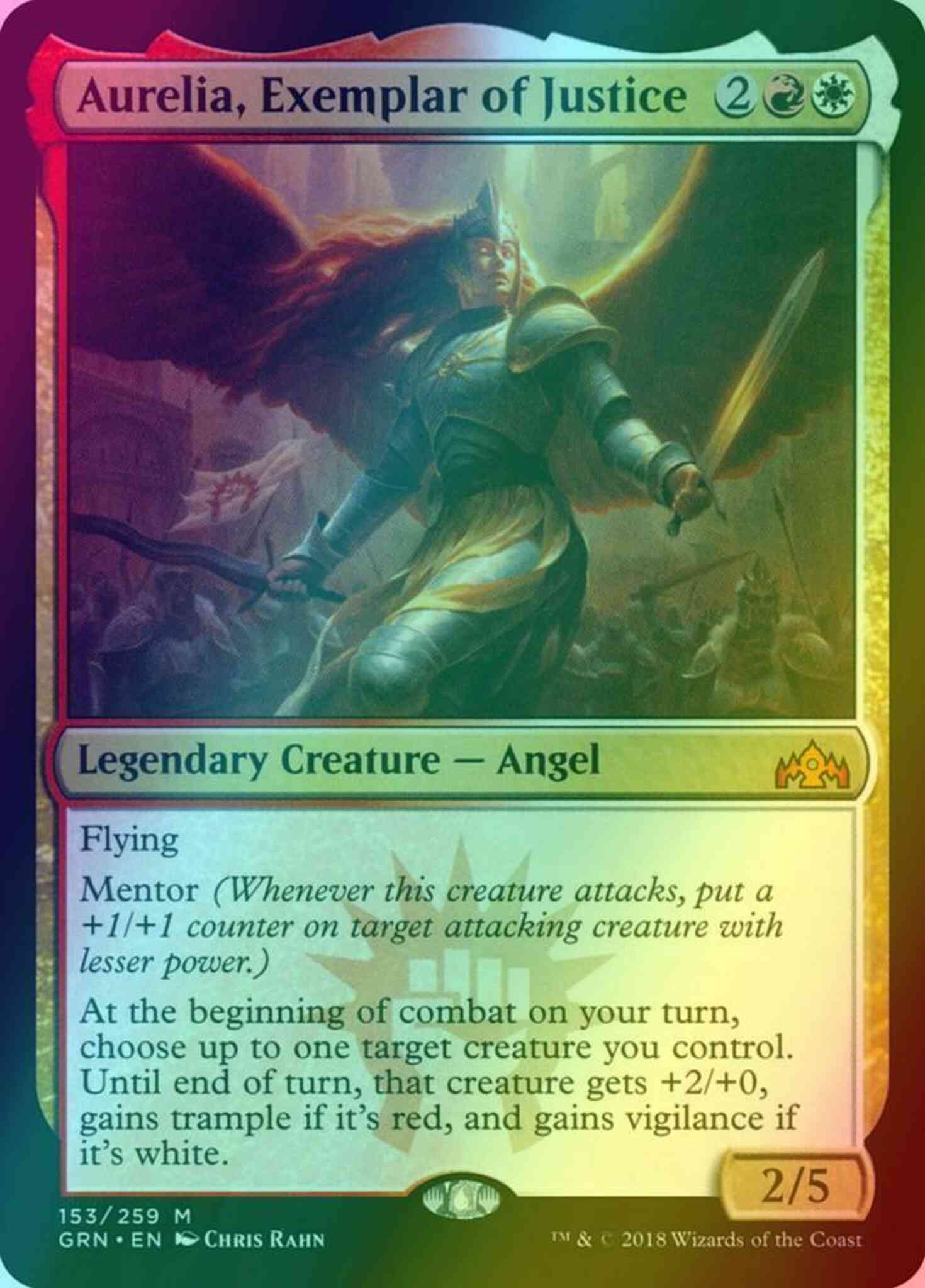 Magic Aurelia, Exemplar of Justice [153] [Guilds of Ravnica] [Foil]