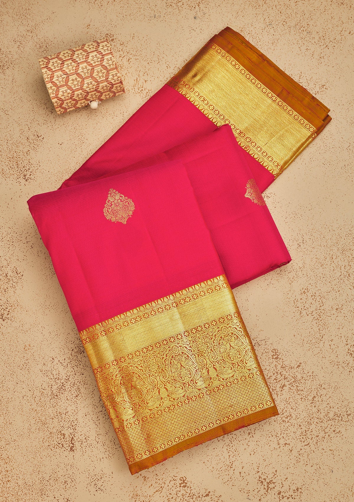 Koskii Rani Pink Zariwork Pure Silk Saree – Women's