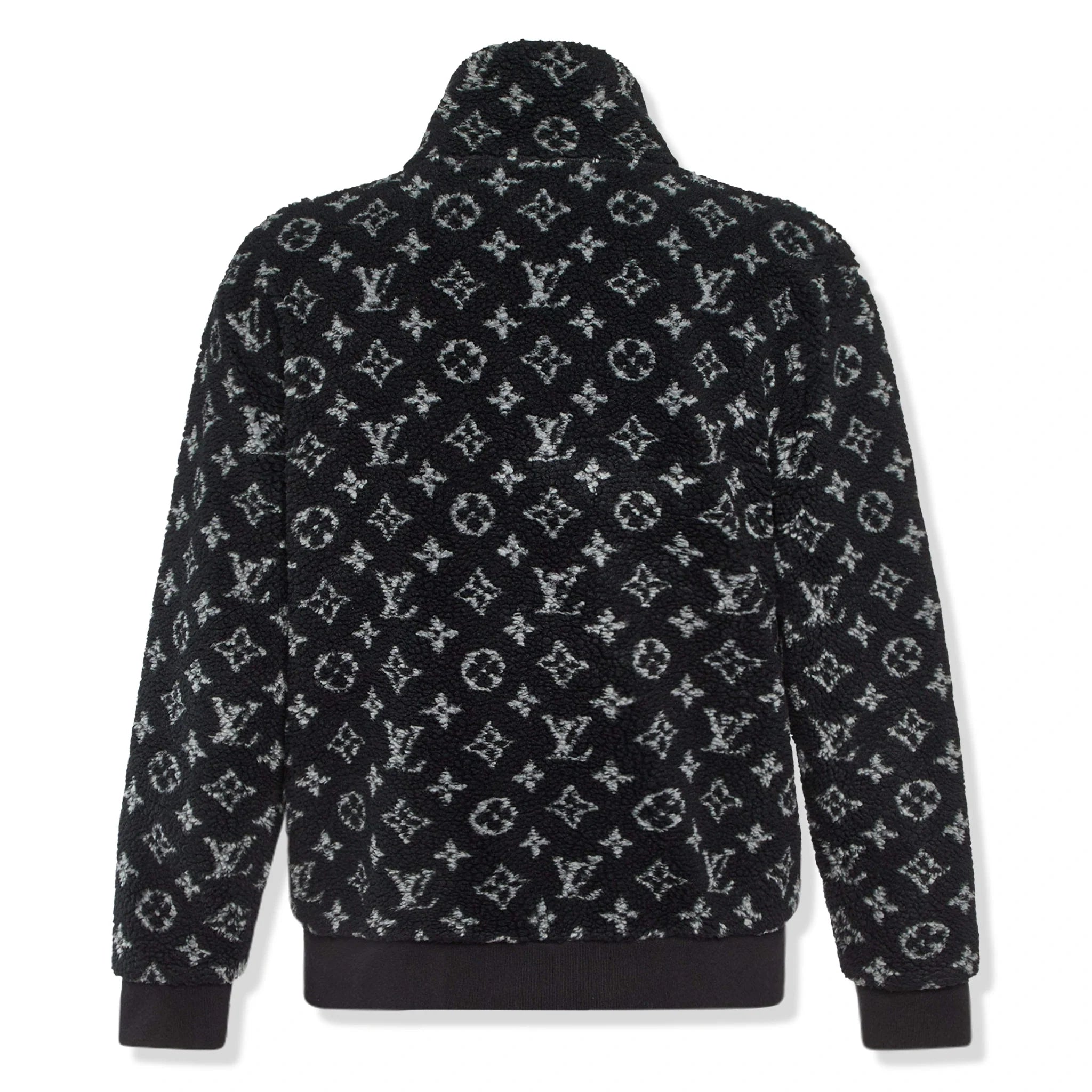 Preloved - Louis Vuitton Monogram Fleece Black Grey Zip-Up Jacket - view 2