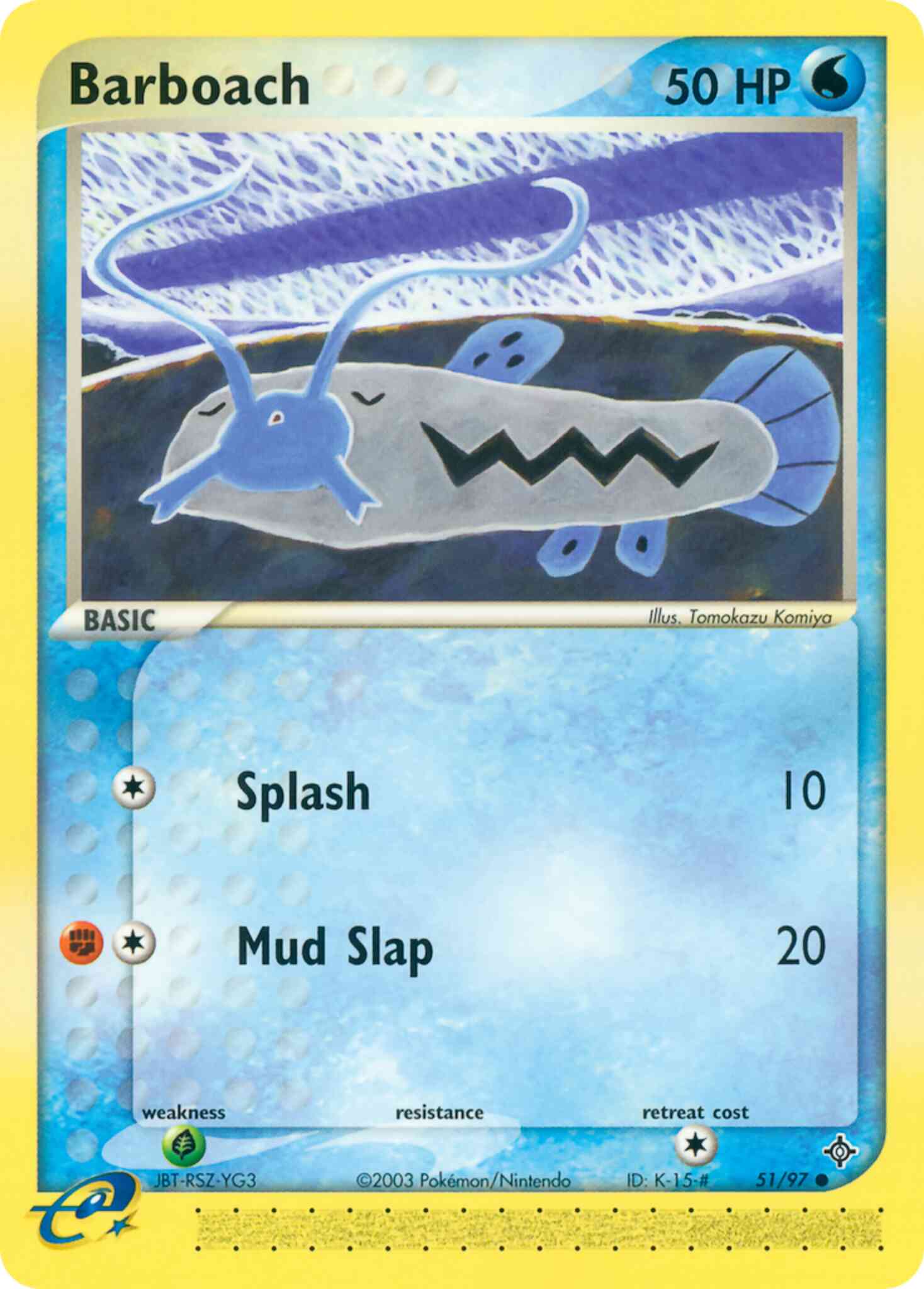 Common ex3-51 reverse – Pokémon Barboach - 51/97 - Common [ex3-51] [Reverse Holo]
