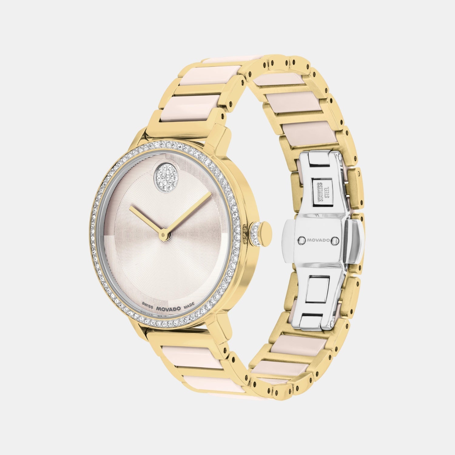 Movado Bold Women Quartz Taupe Dial Analog Stainless Steel Watch 3601301 - view 2