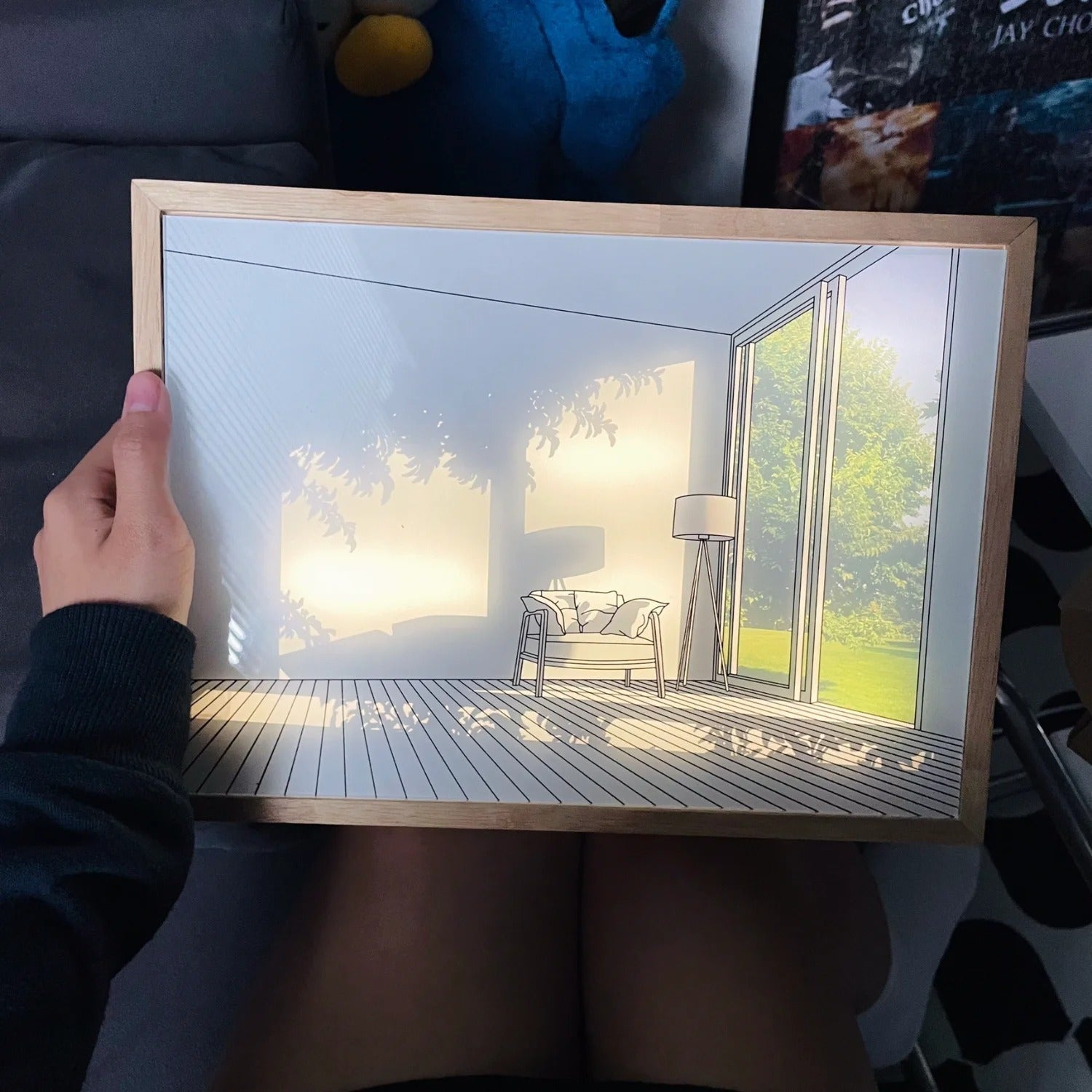 Catterton 3D LED Painting Wooden Photo Frame - view 2