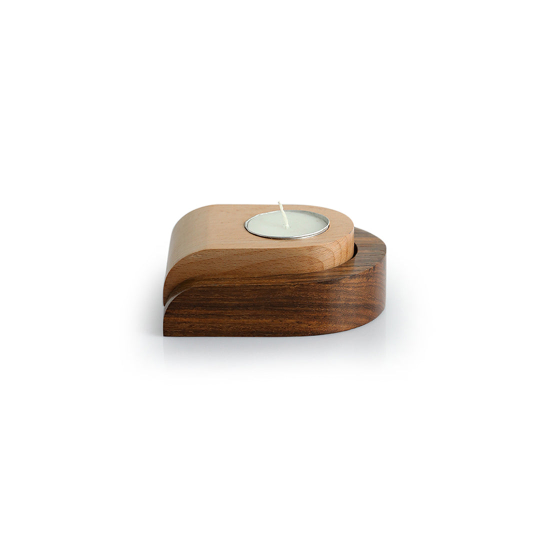 EXCLUSIVELANE 'Jugnu U' Wooden Tea Light Holder - view 2