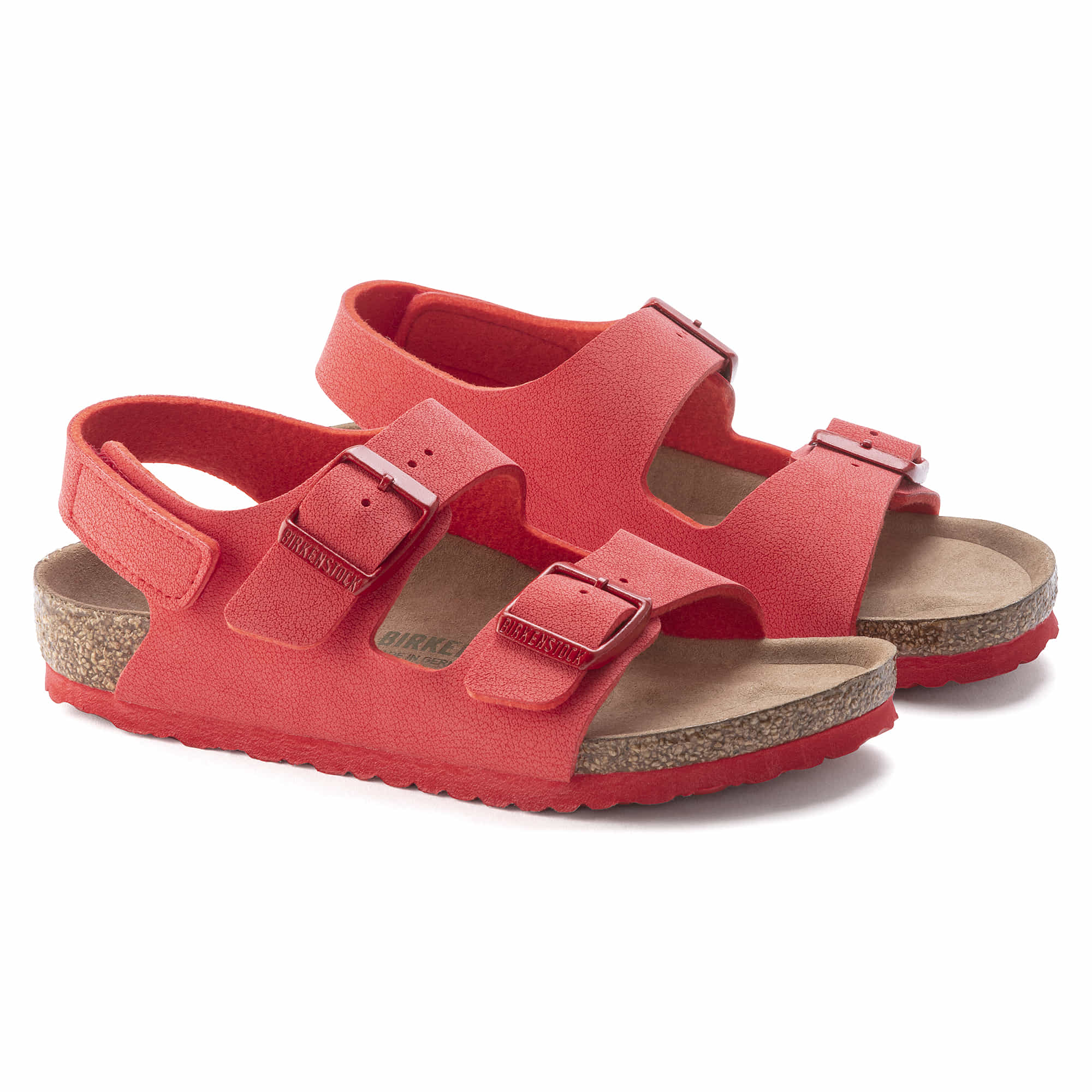 Birkenstock Milano Kids Birko-Flor Nubuck – Red Red/Active Red - view 4