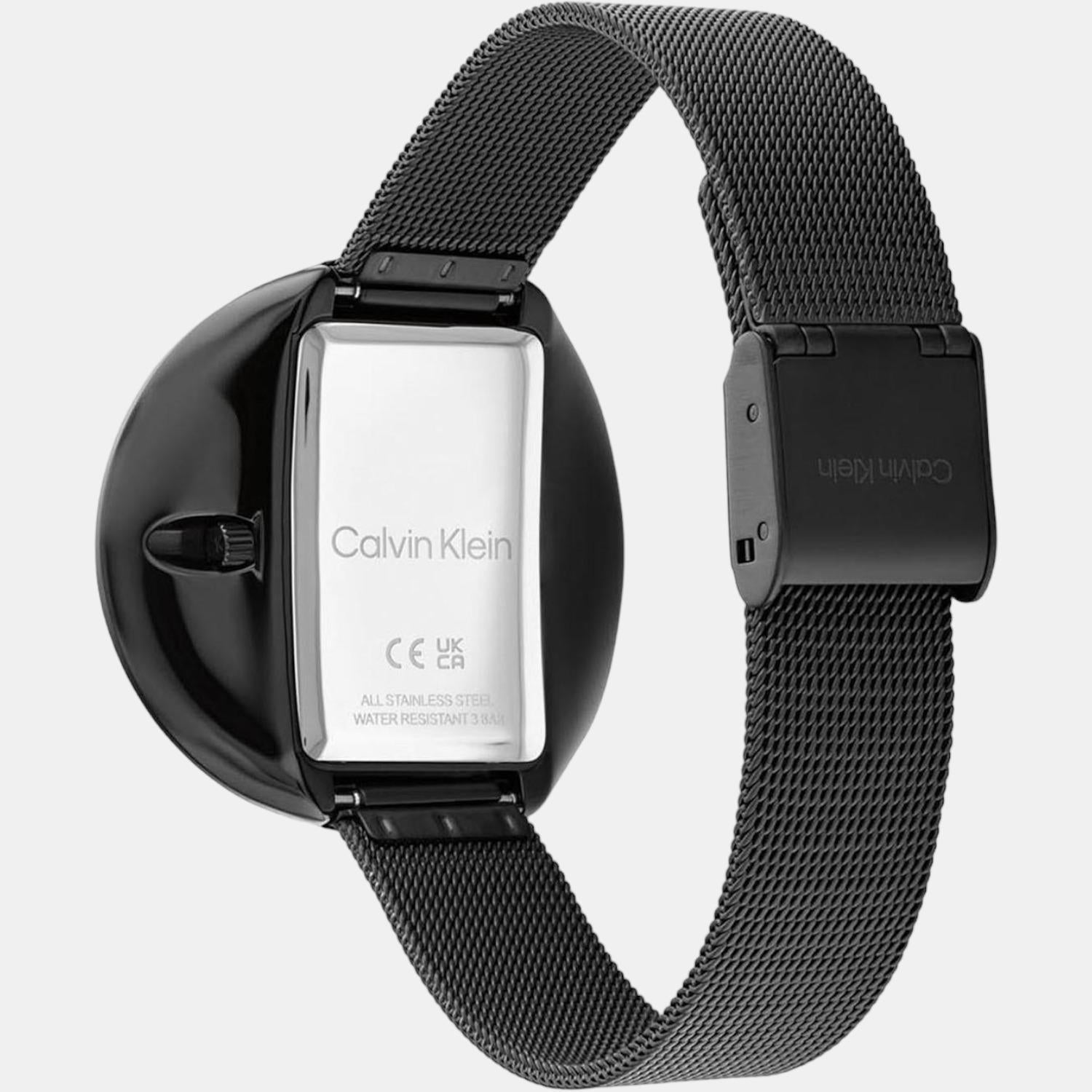 Calvin Klein Circular Women Quartz Black Dial Analog Stainless Steel Watch 25200018 - view 2