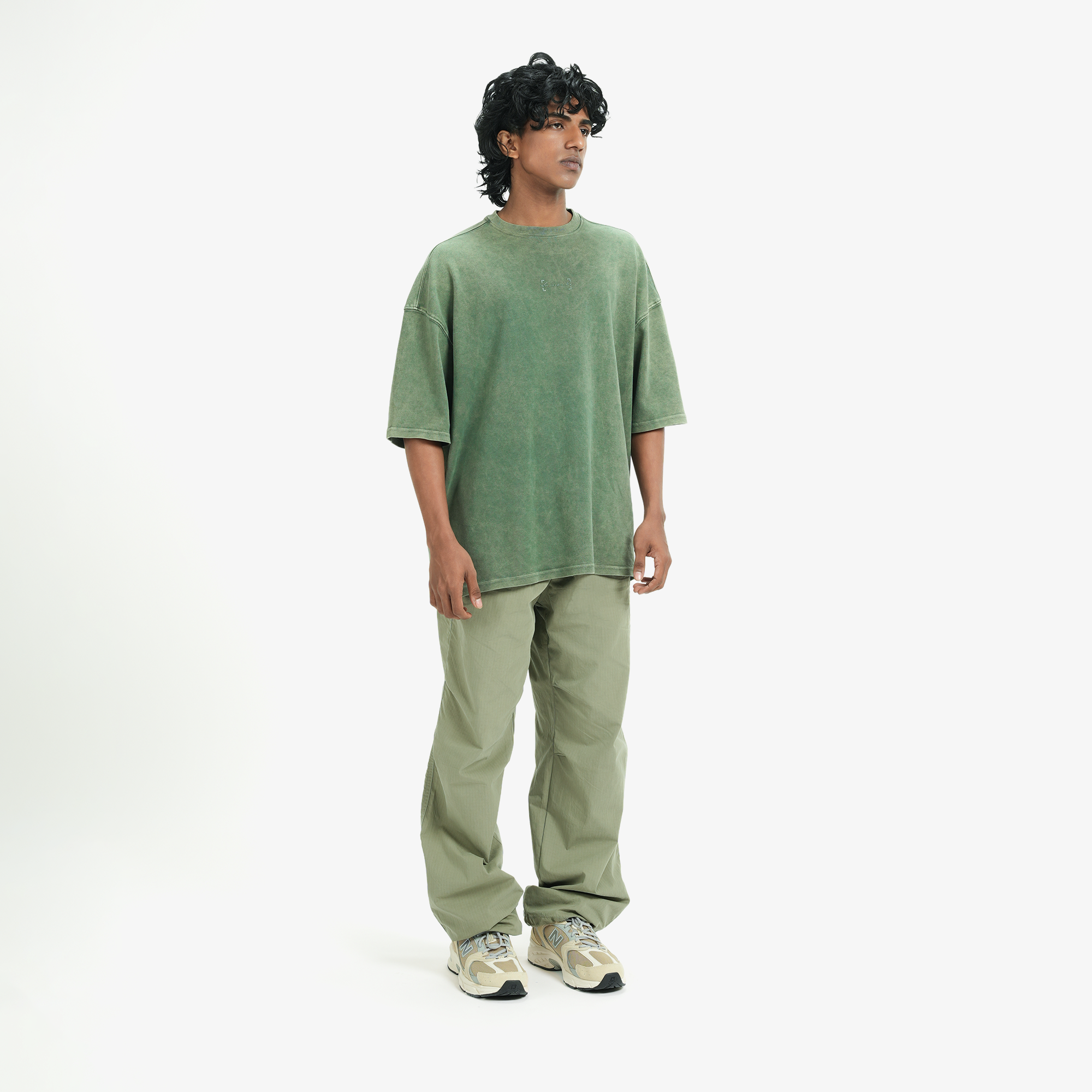 Superkicks | SIGNATURE WASHED TEE { OLIVE GREEN - view 3