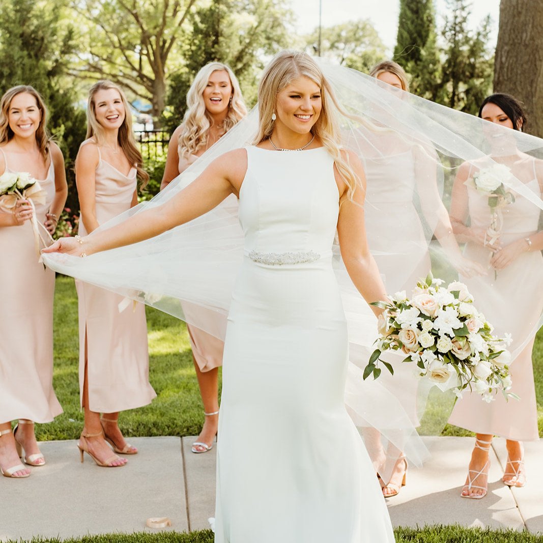 fiftyflowers.com Gleaming White and Blush Kansas Wedding