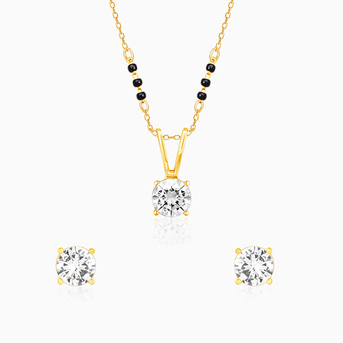 GIVA Jewellery Golden Forever Moments Mangalsutra Set