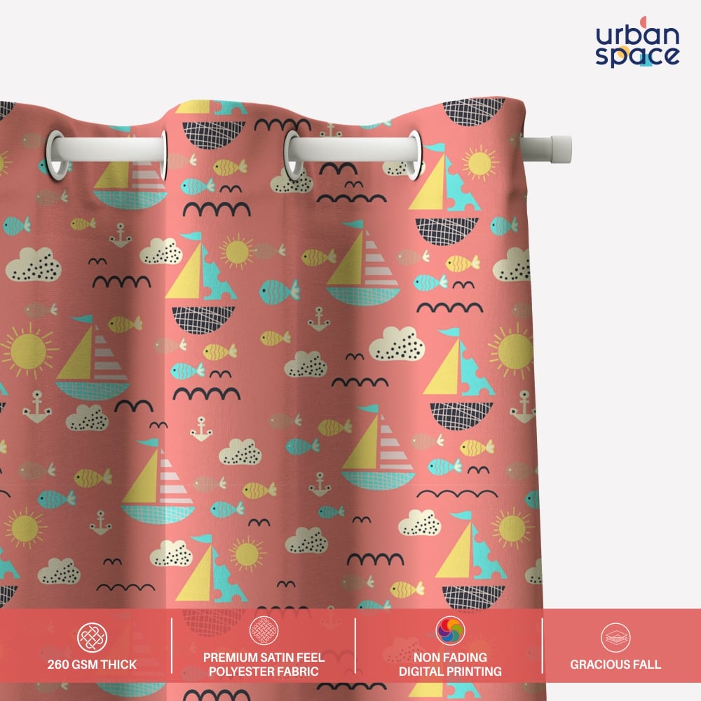 Urban Space -Home Furnishing Store Blackout Curtains, Digital Printed Curtains, Pack of 1 Curtains - Nemo Terra - view 2