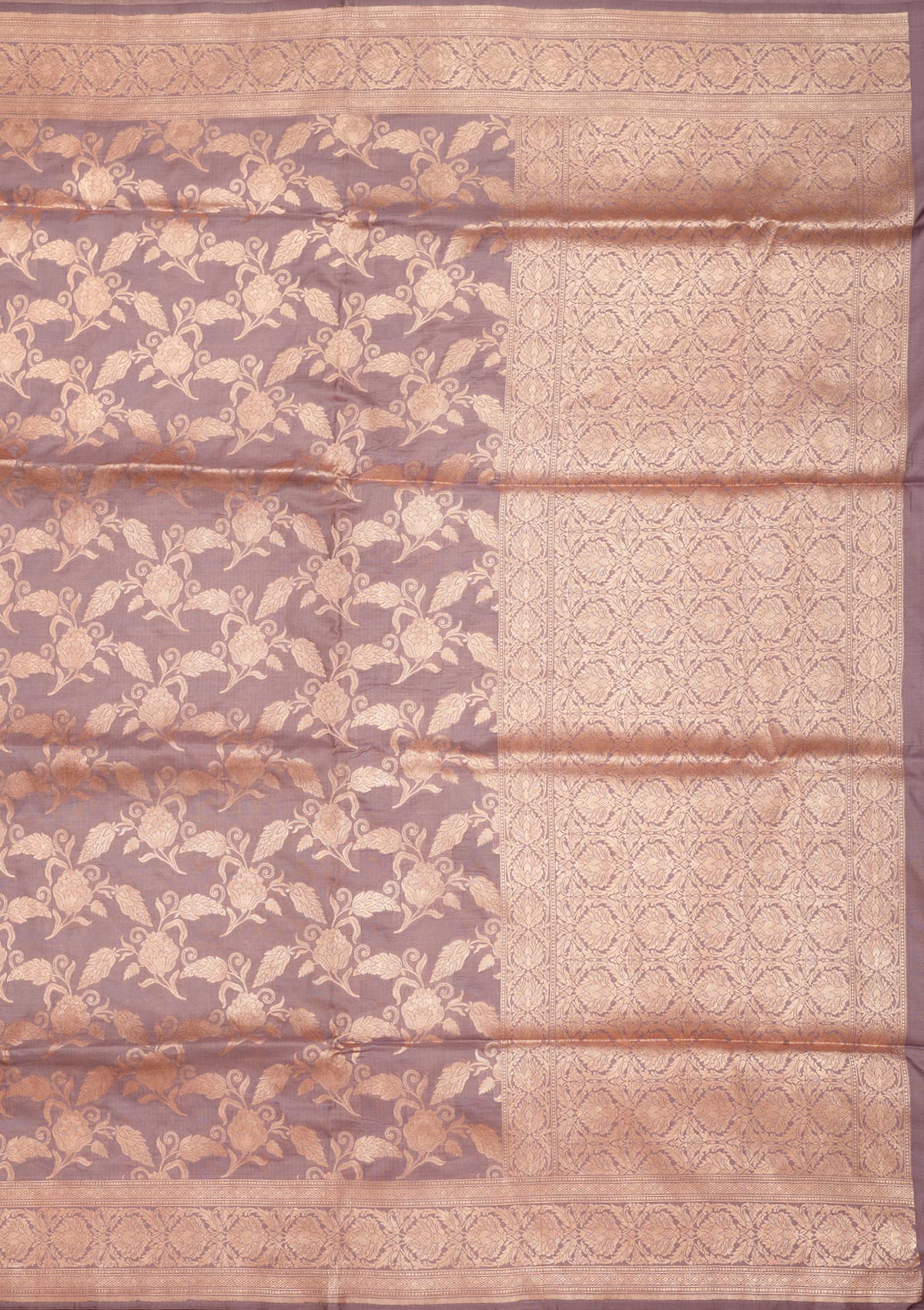 Koskii Lavender Zariwork Pure Silk Saree – Women's - view 5