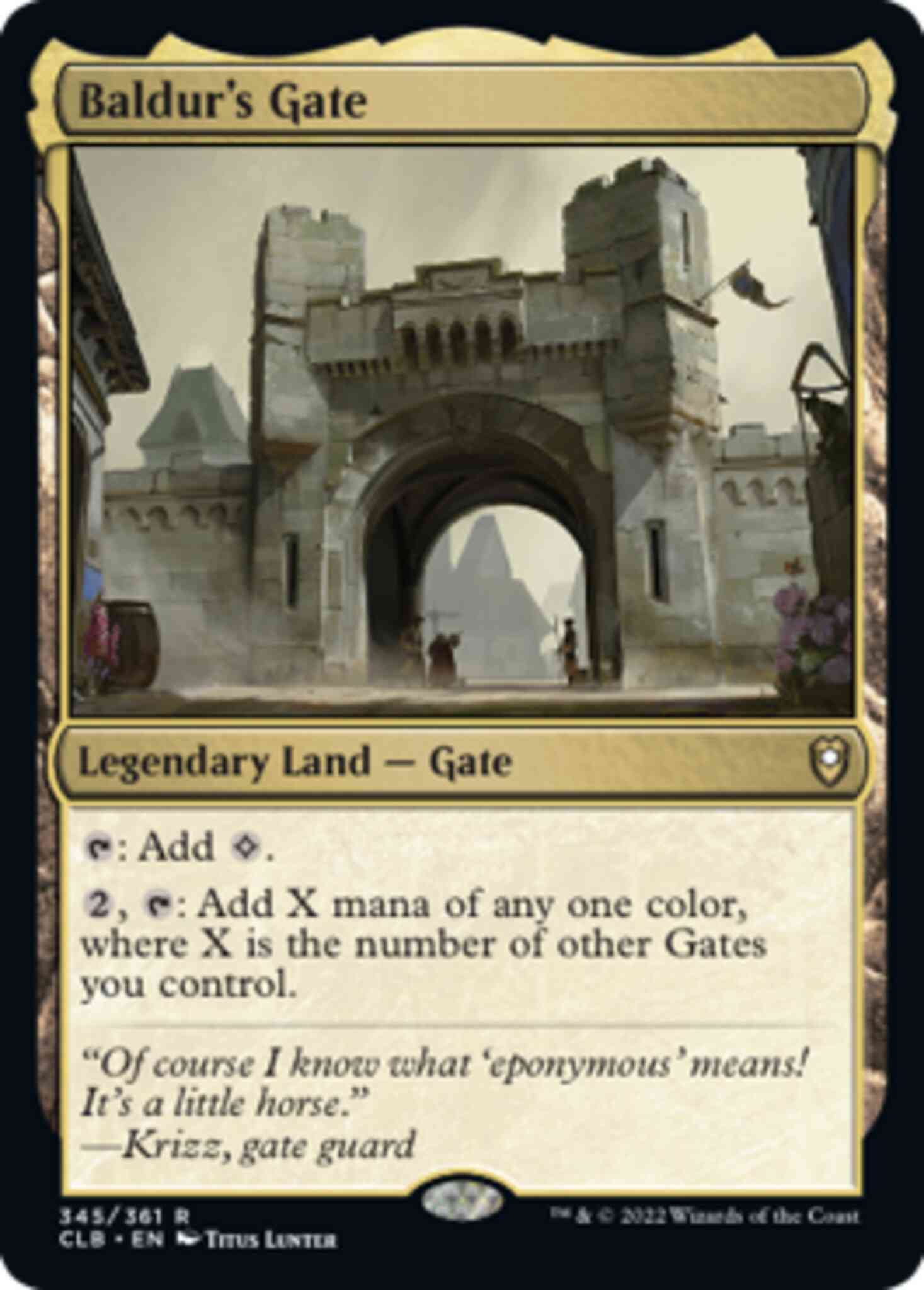 Gate 345 commander – Magic Baldur's Gate [345] [Commander Legends: Battle for Baldur's Gate] [Non-Foil]
