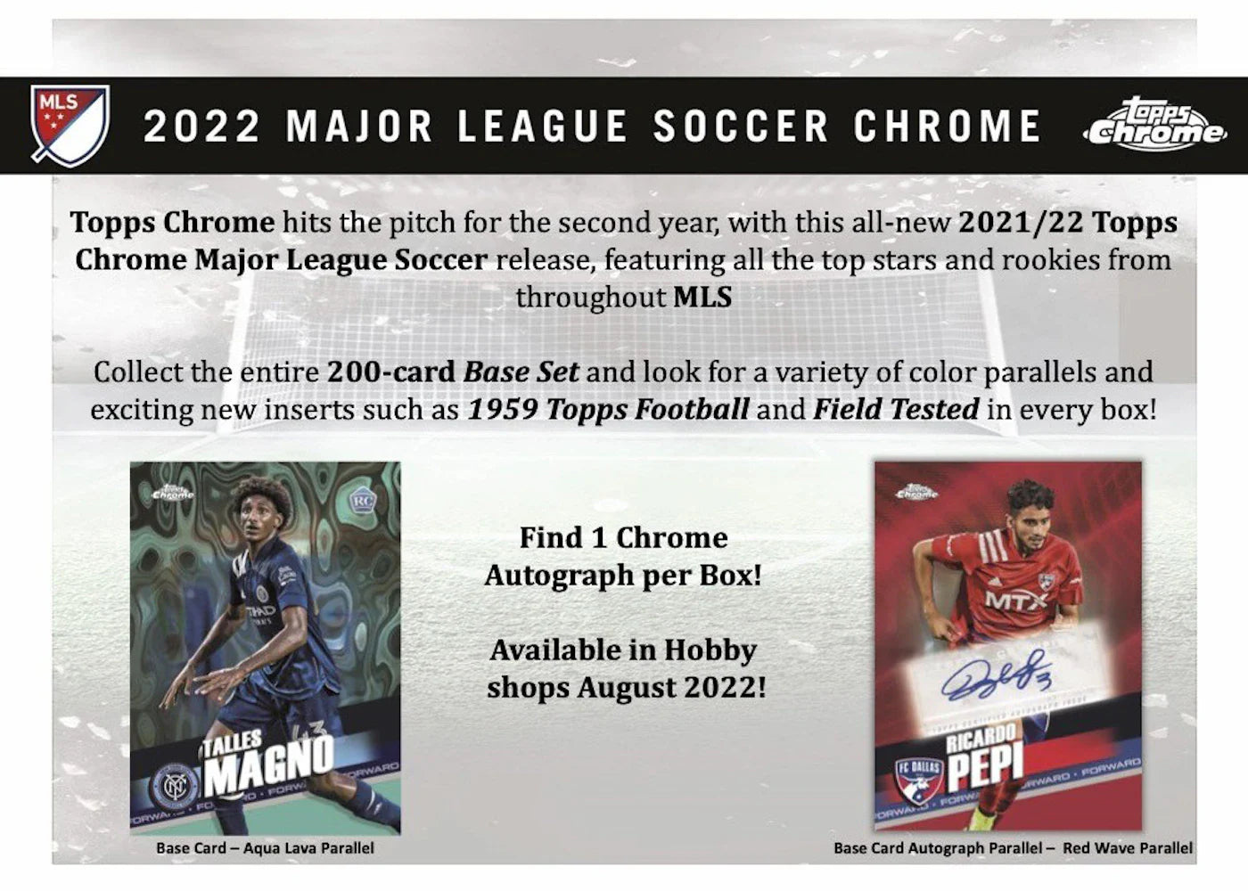 2022 Topps Chrome MLS Soccer Hobby Box 4x Lot