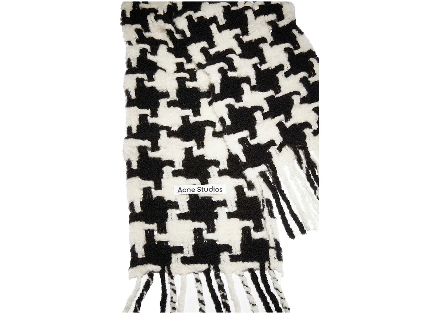 Acne Studios Houndstooth Scarf White/Black - view 2