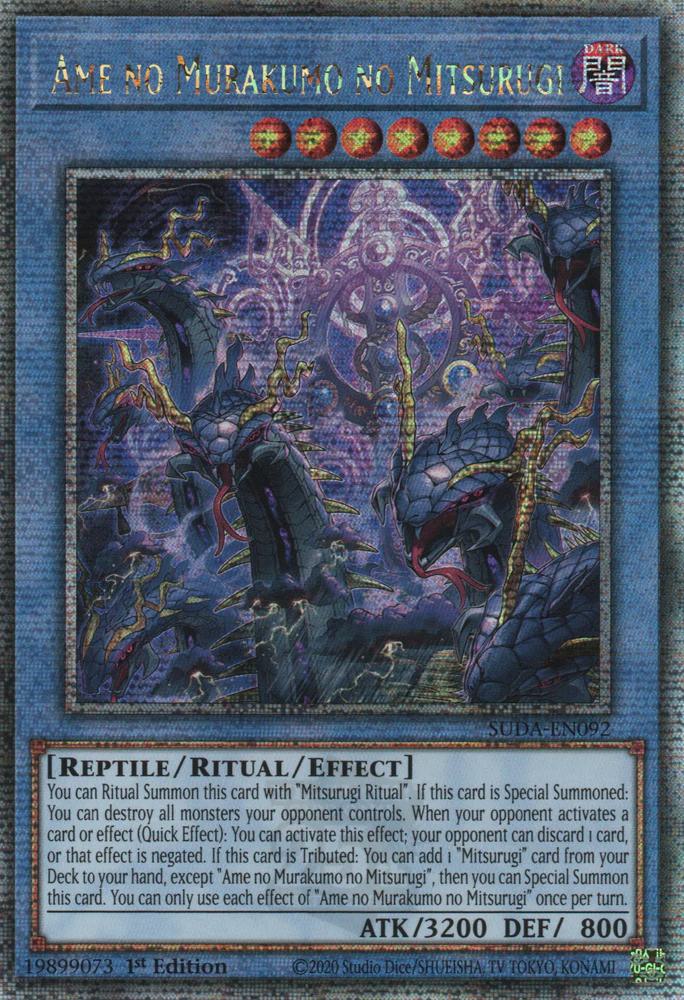 Yu-Gi-Oh! Ame no Murakumo no Mitsurugi - SUDA-EN092 - Quarter Century Secret Rare - 1st Edition