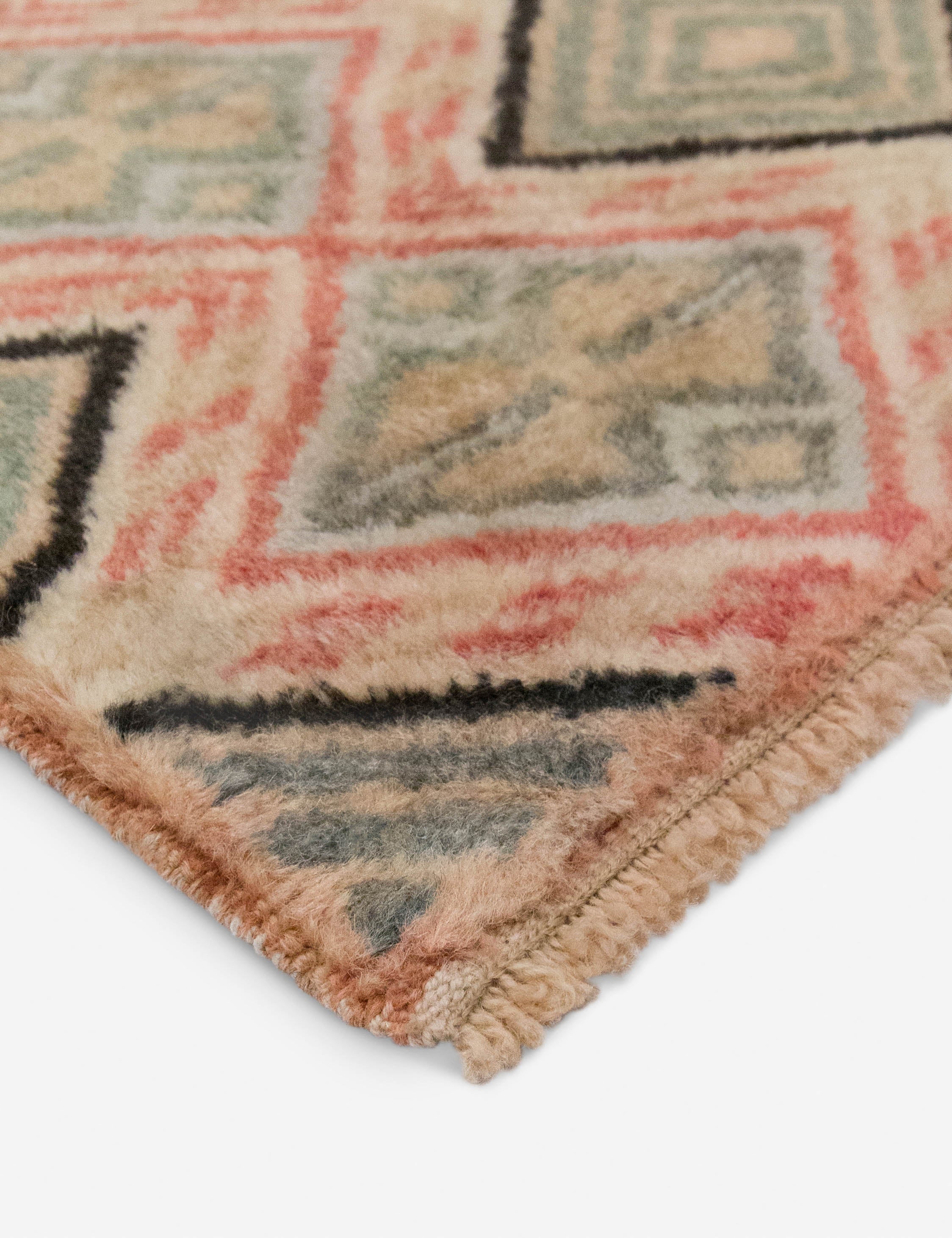 Lulu and Georgia Vintage Turkish Hand-Knotted Wool Rug No. 558, 3'7" x 5'9" - view 2