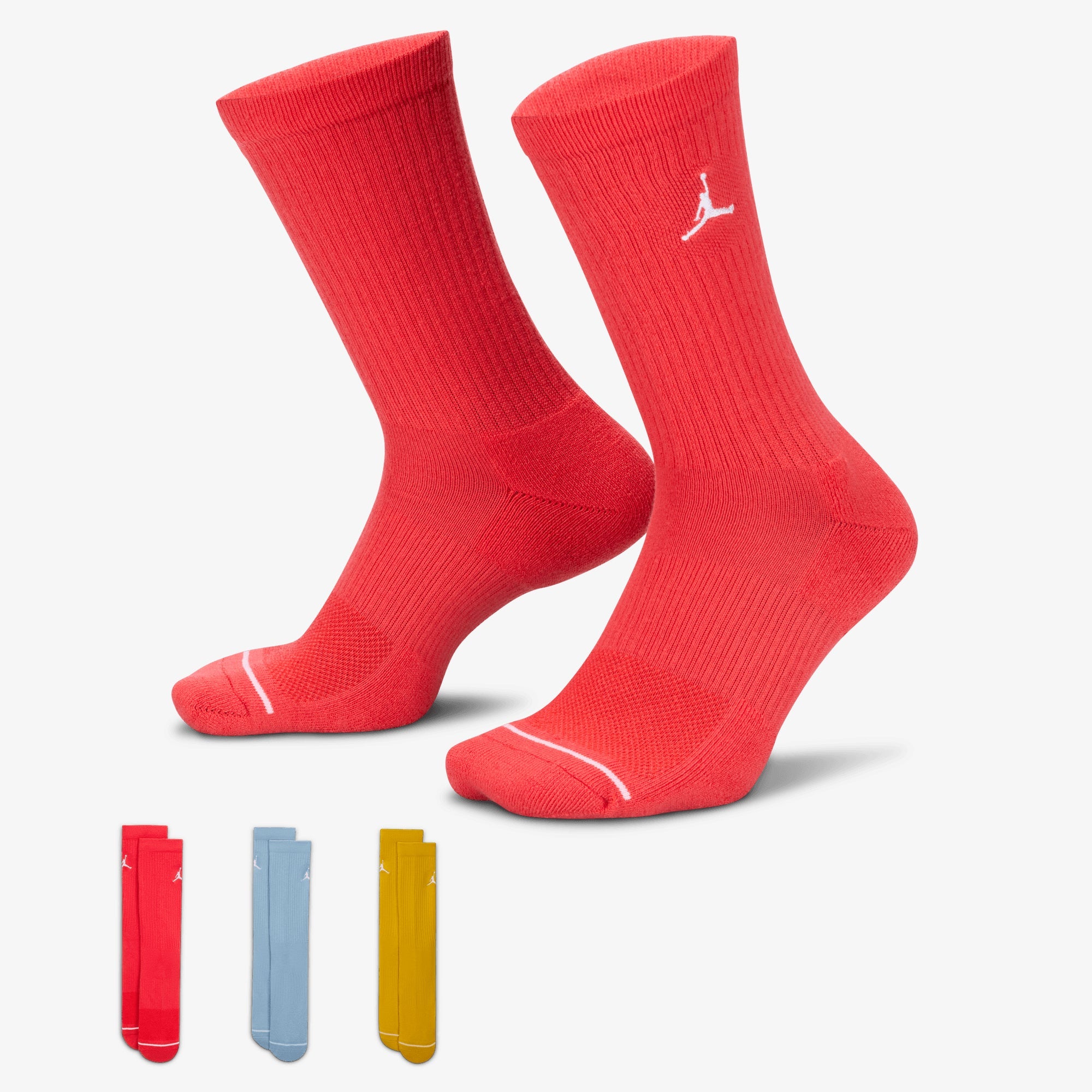 Jordan | EVERYDAY CREW SOCKS (3 PAIRS) { MULTI-COLOR - view 2