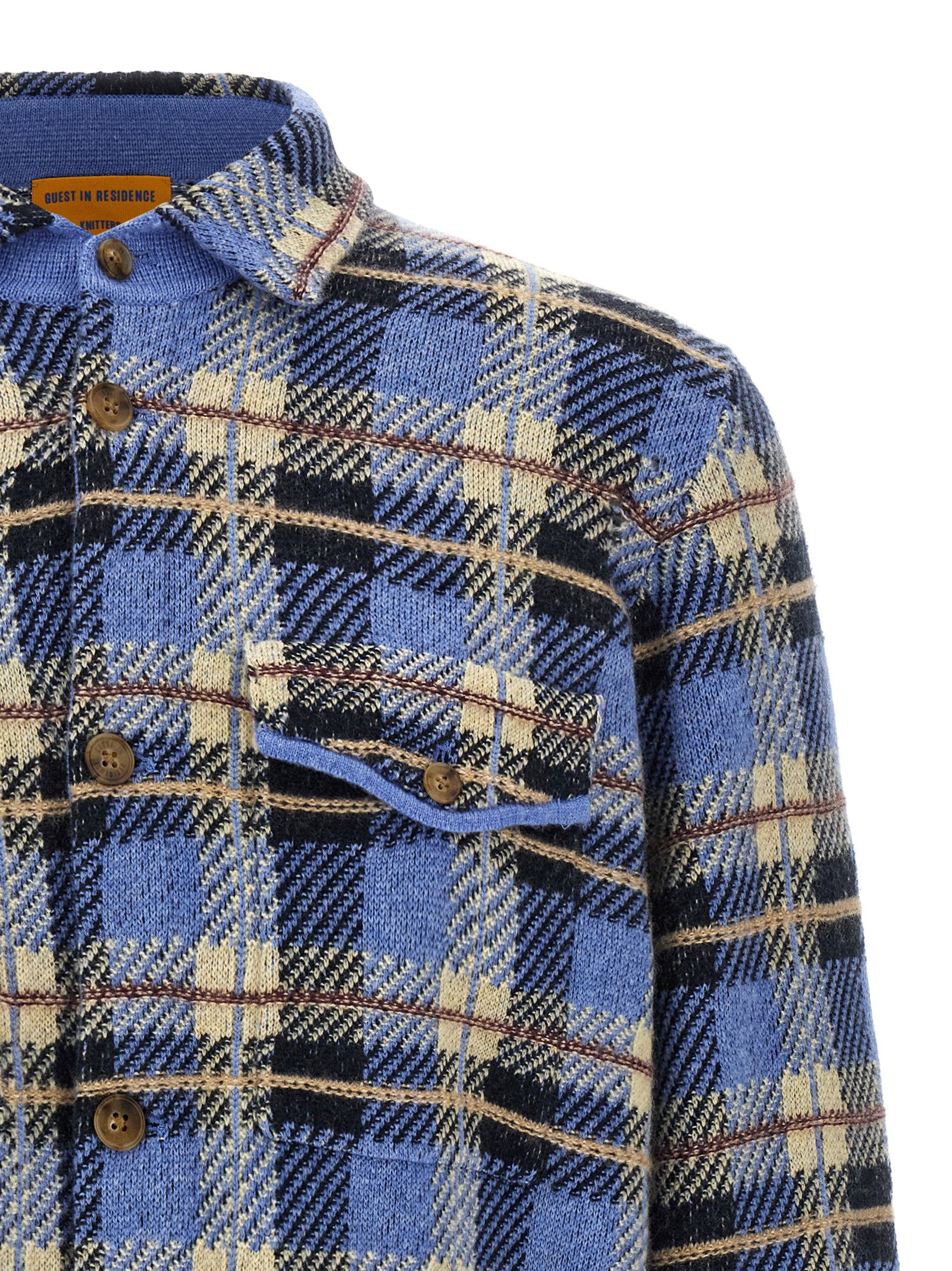 Guest In Residence Plaid Work Shirt – 100% cashmere - view 3