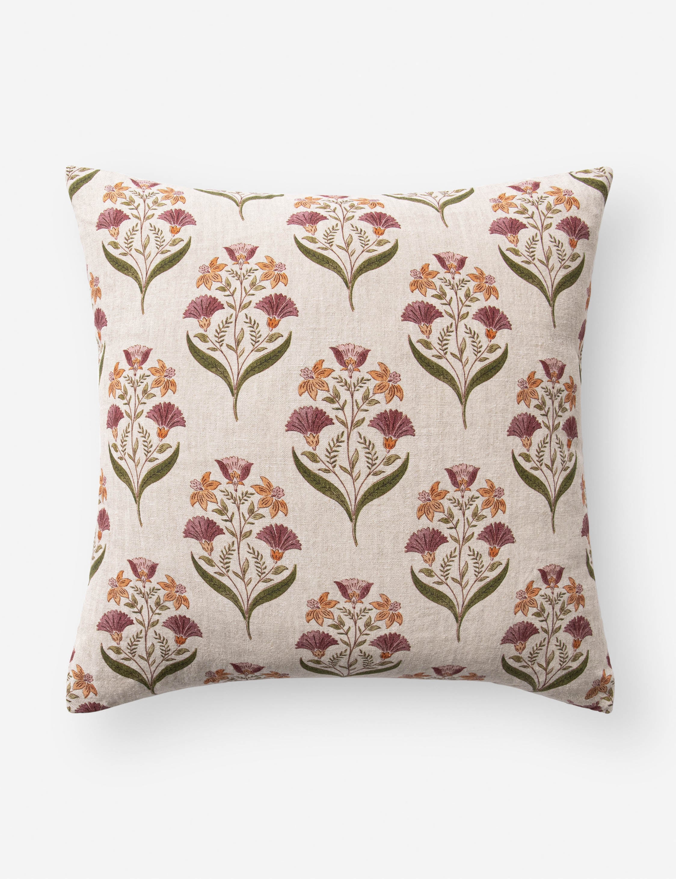 Lulu and Georgia Coretta Linen Pillow – Olive