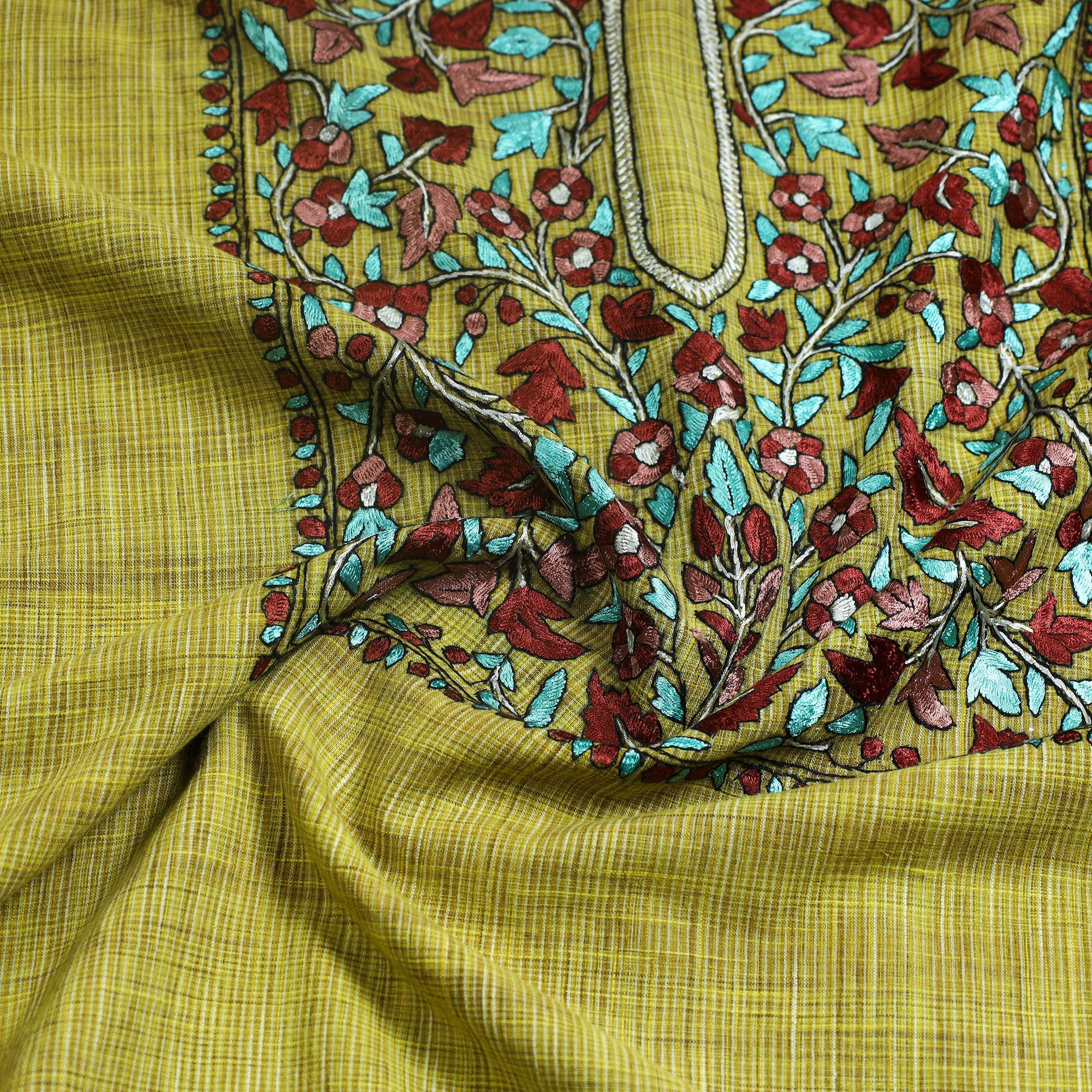 ITOKRI CRAFTS INITIATIVE 2pc Kashida Hand Embroidery Cotton Dress Material 43 - view 2