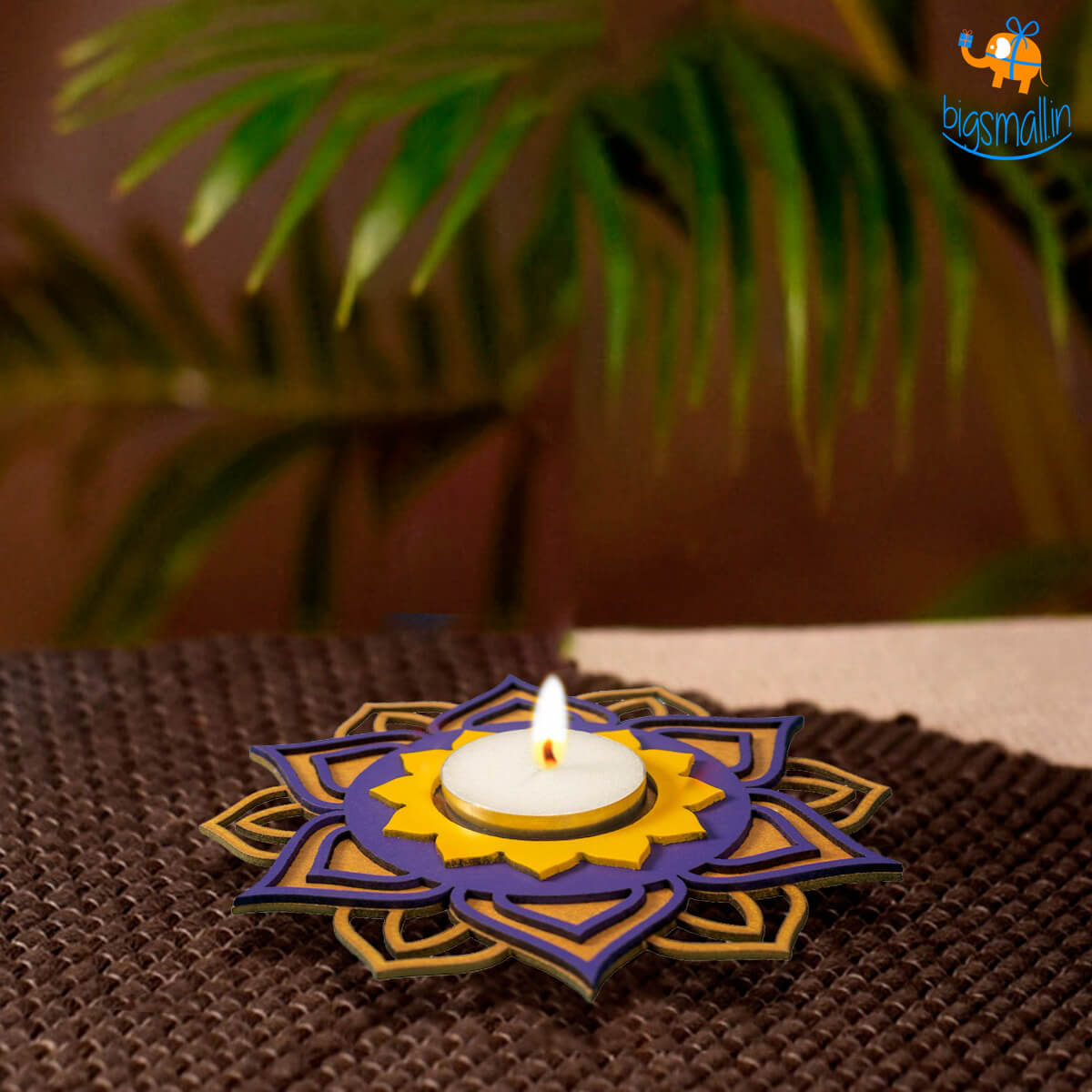 Bigsmall_cc Decorative Wooden Tea Light Holder - Set of 2 - view 22