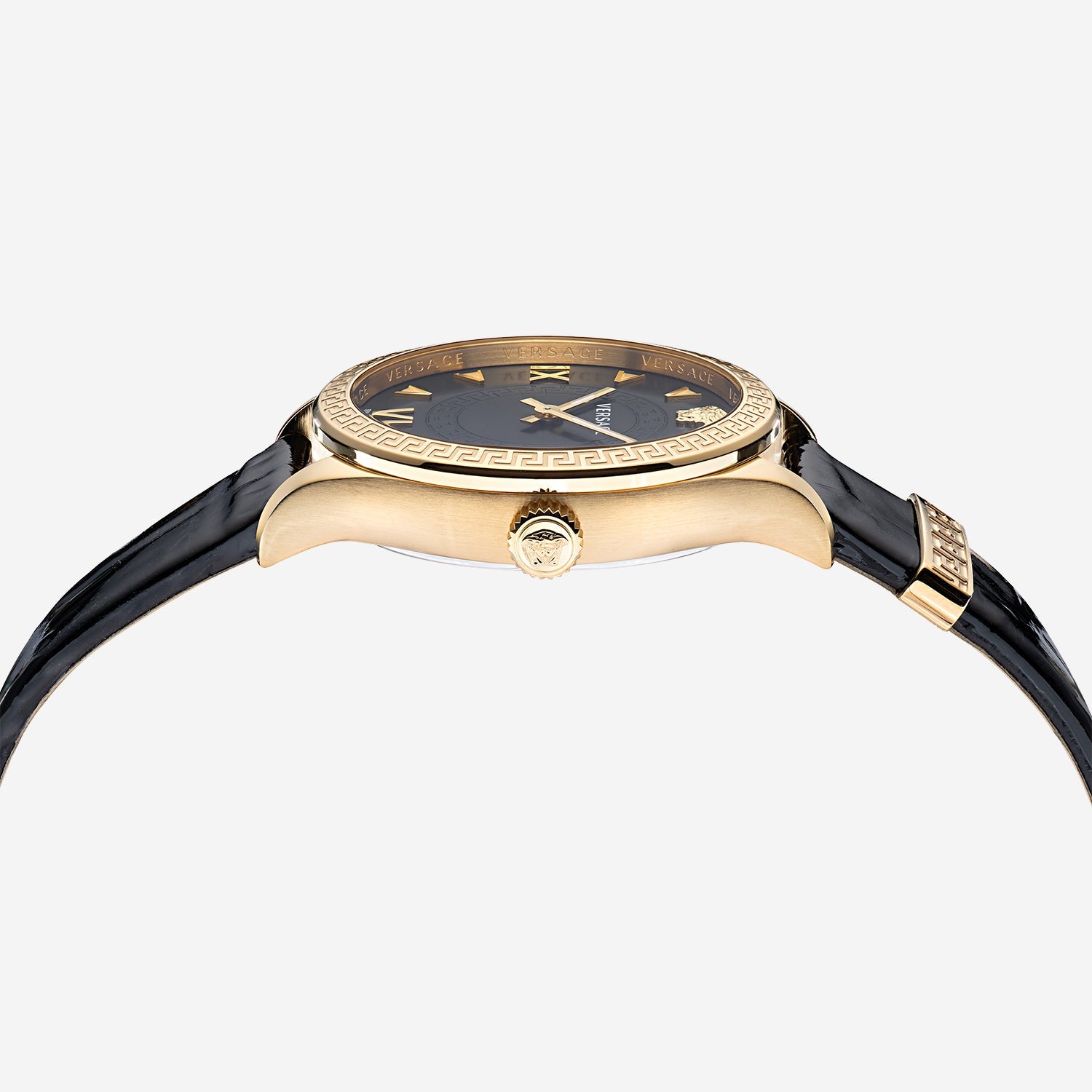 Versace Hellenyium Women Quartz Black Dial Analog Leather Watch VE2S00222 - view 3