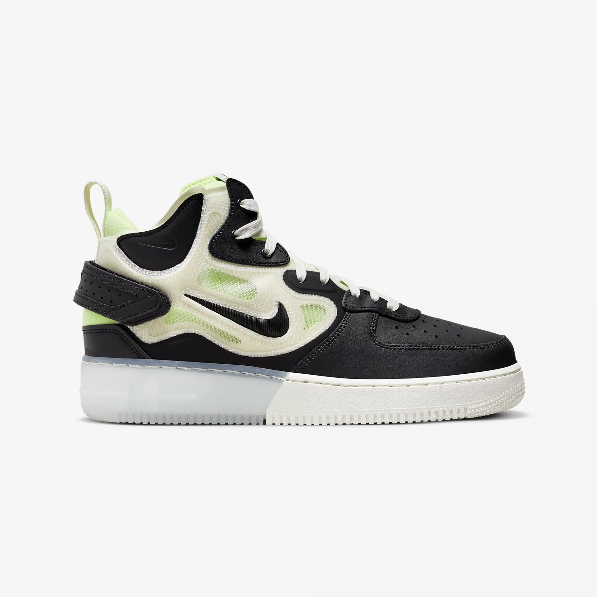 Nike | AIR FORCE 1 MID REACT { BLACK - view 2