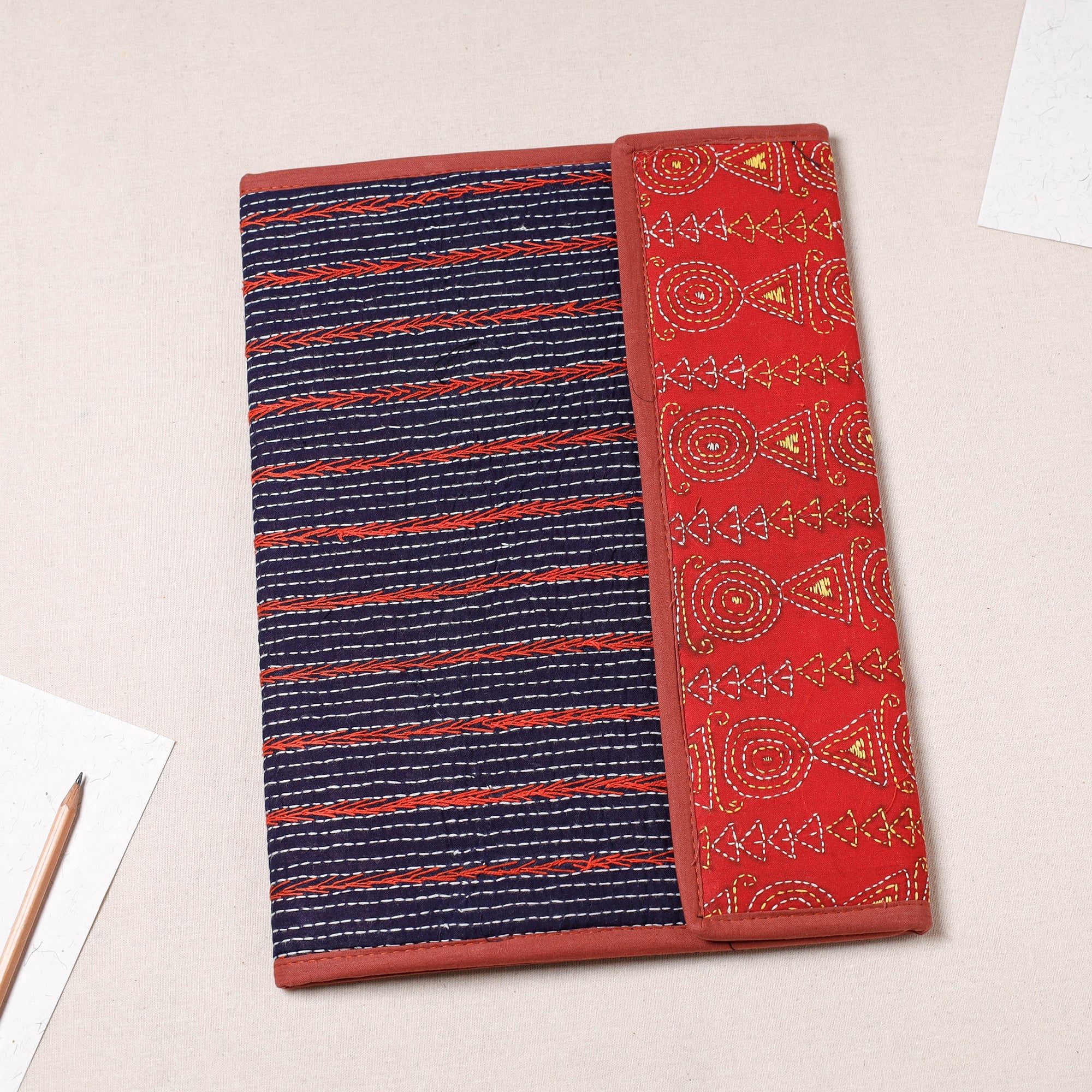 ASALKAAR Bengal Kantha Work Handcrafted File Folder