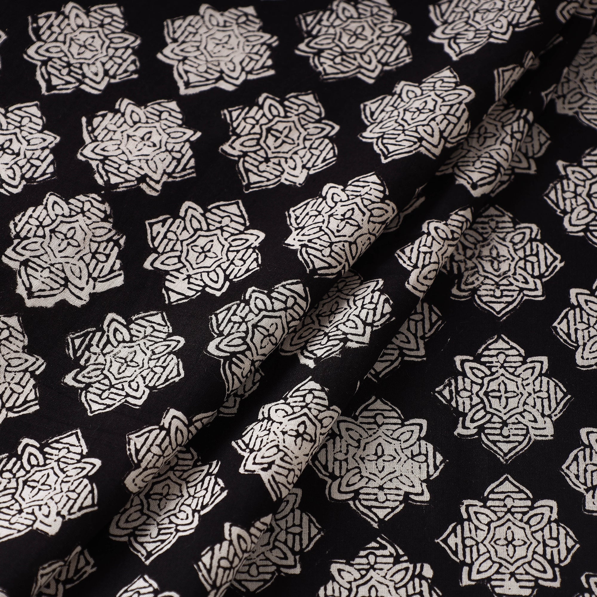 HAVELI CHRONICLES Black - Bagru Block Print Cotton Fabric - view 2
