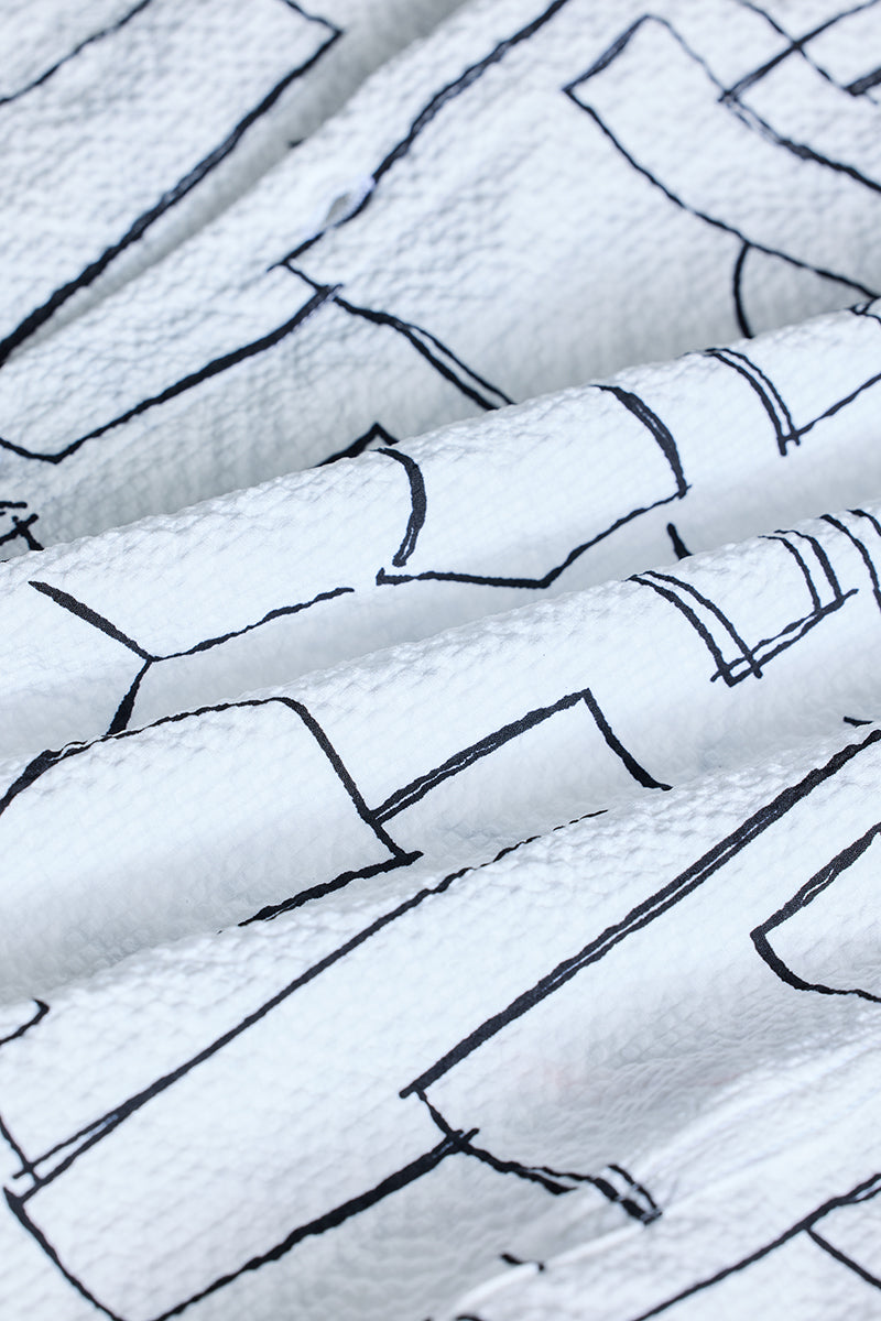 SNITCH White Textured Abstract Shirt - view 9