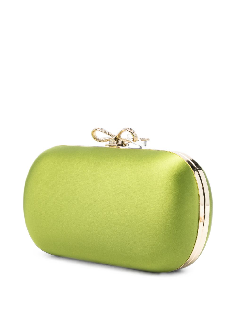 Self-Portrait Bow Crystal Clutch – Satin 100% - view 2