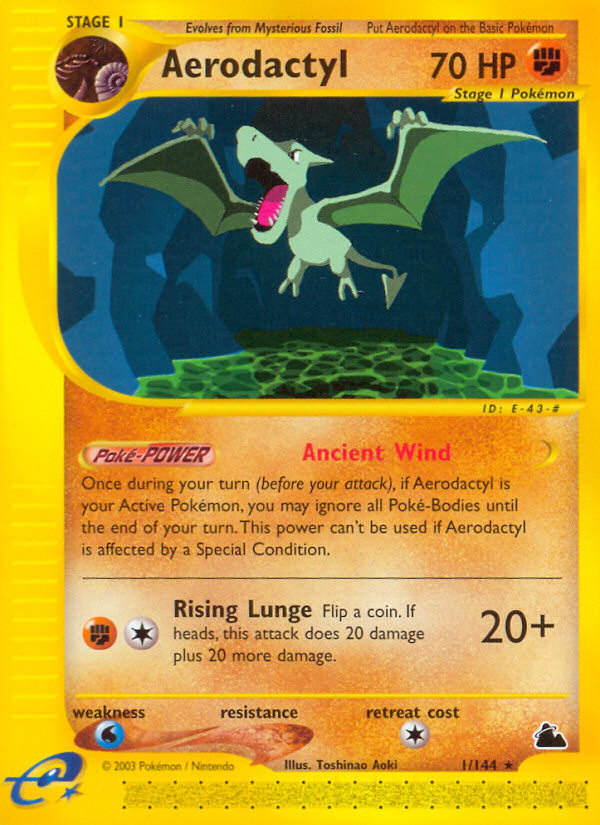 Rare ecard3-1 non-holo – Pokémon Aerodactyl - 1/144 - Rare [ecard3-1] [Non-Holo] - Aerodactyl - 1/144 - Rare