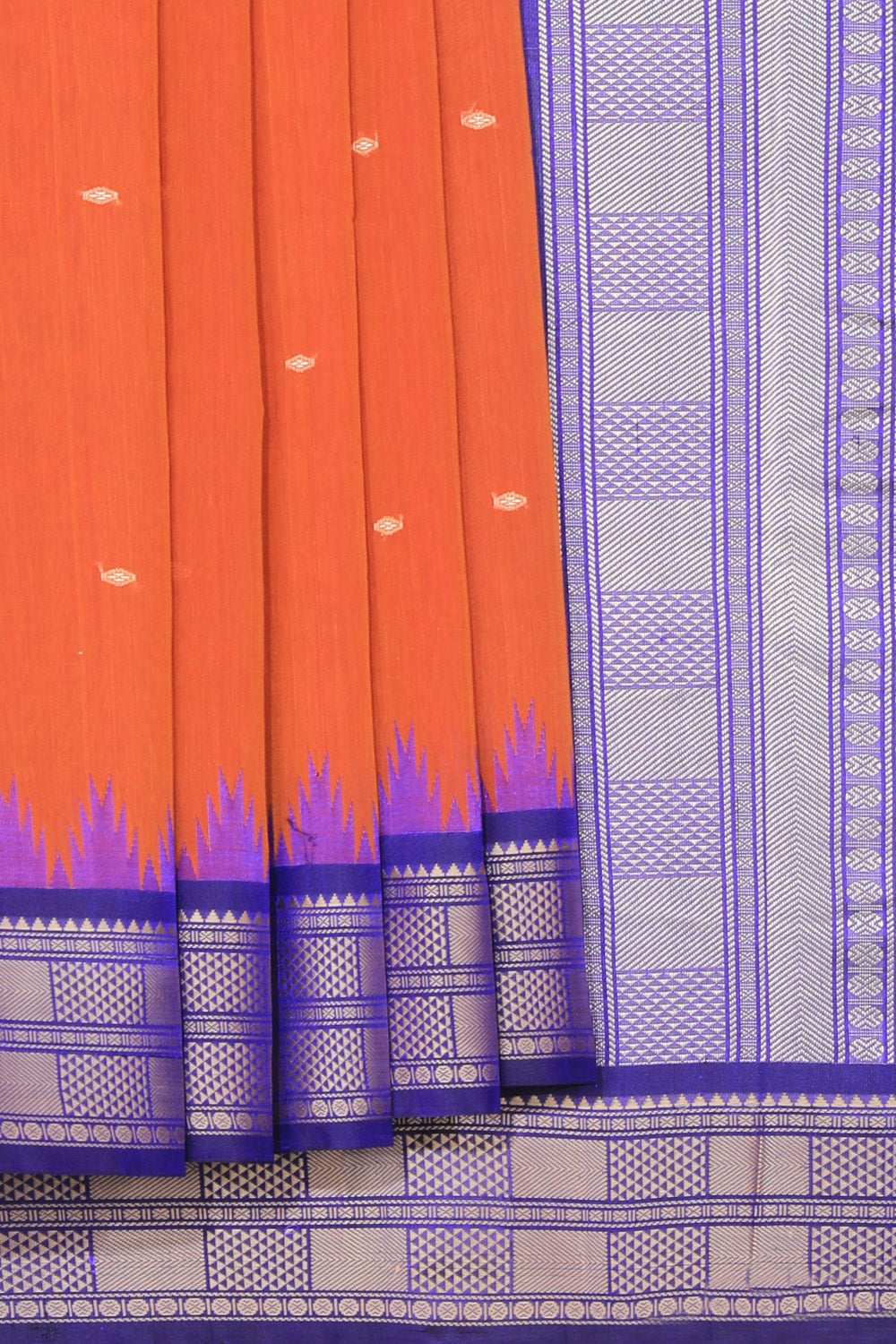Kalanjali Kanchi Cotton Brown Saree – Women's