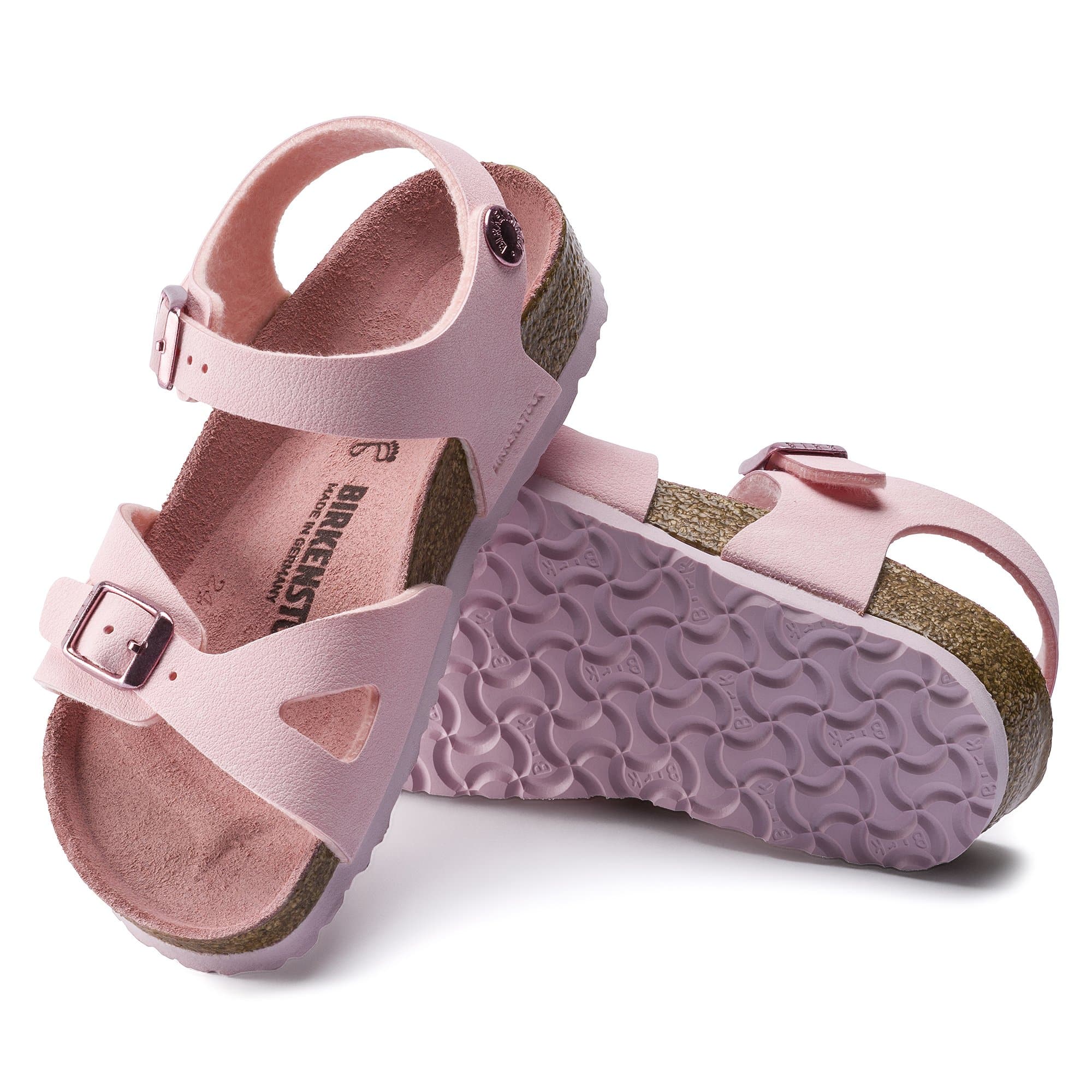 Birkenstock Rio Kids Birko-Flor Nubuck – Pink Pink/Rose
