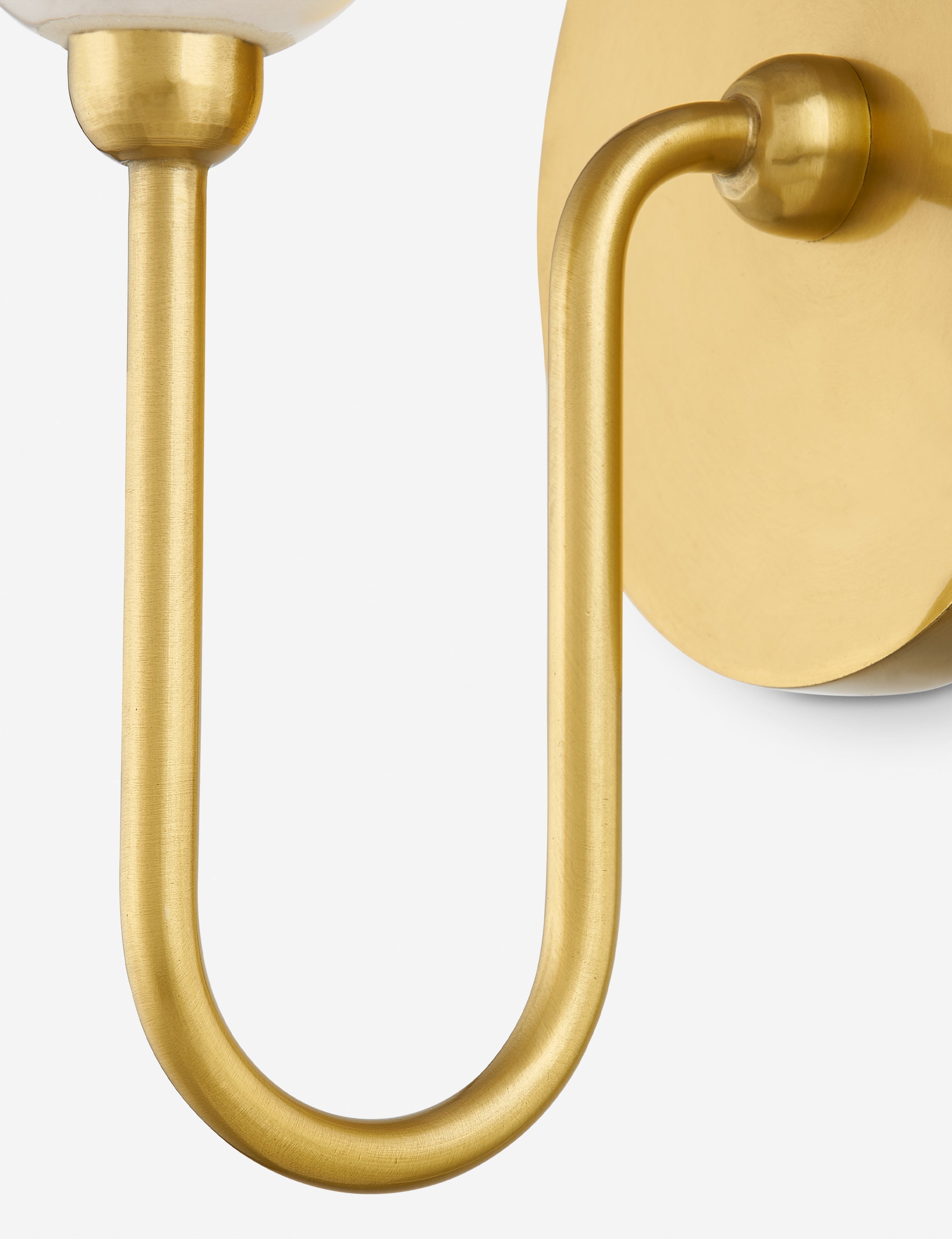 Lulu and Georgia Lucinda Sconce – Brass and White - view 3