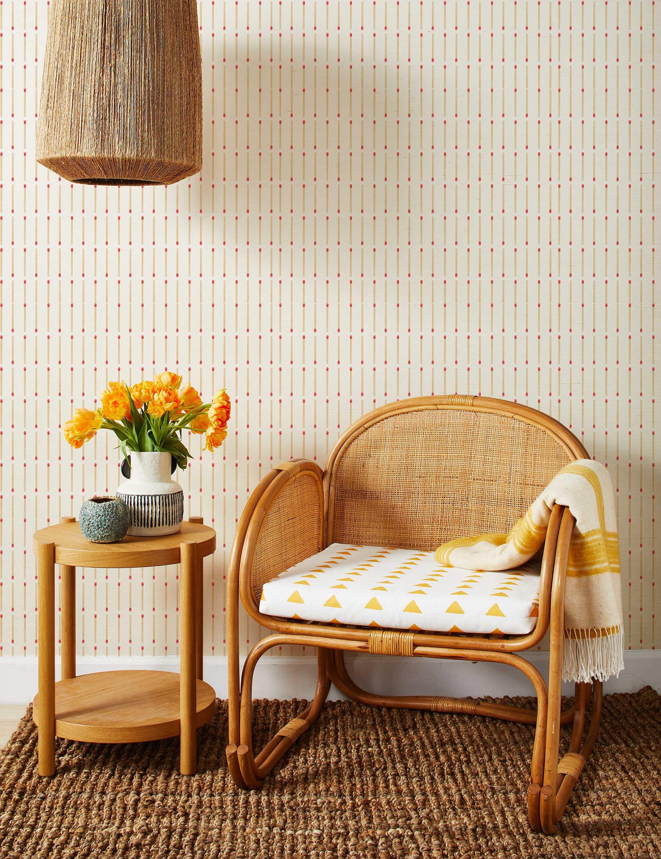 Lulu and Georgia Matchstick Grasscloth Wallpaper