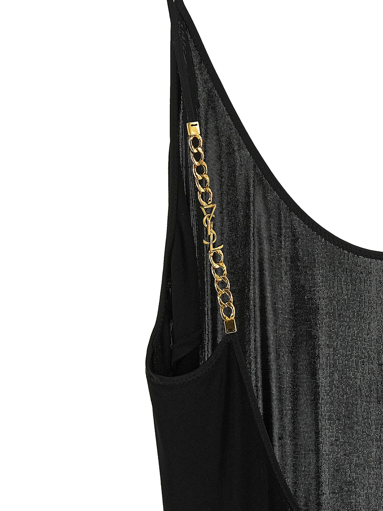 Saint Laurent Cassandre Chain Dress – 97% viscose, 3% elastane - view 4